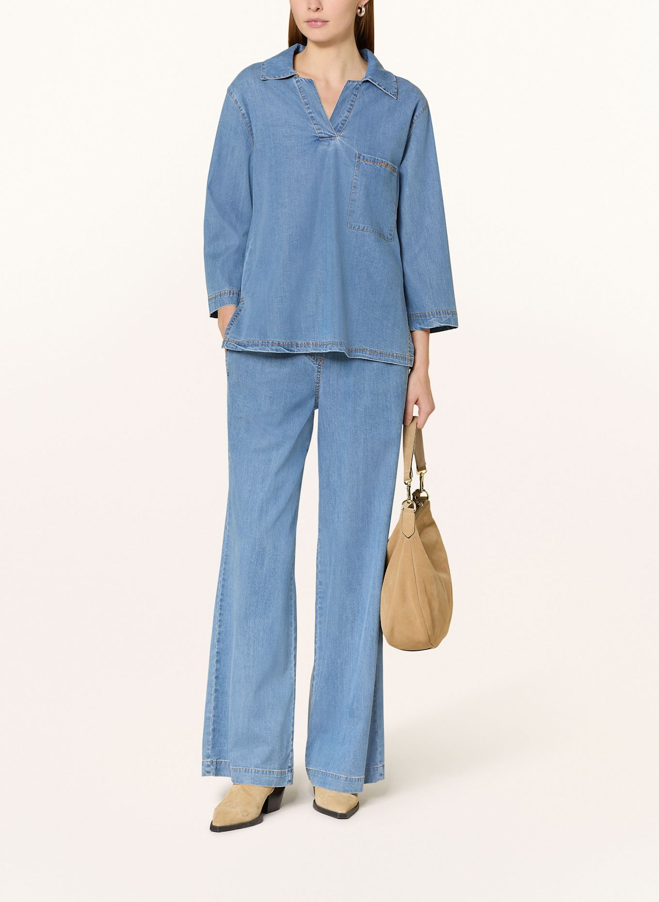 Smith & Soul Marlenehose in Jeansoptik, Farbe: HELLBLAU (Bild 2)