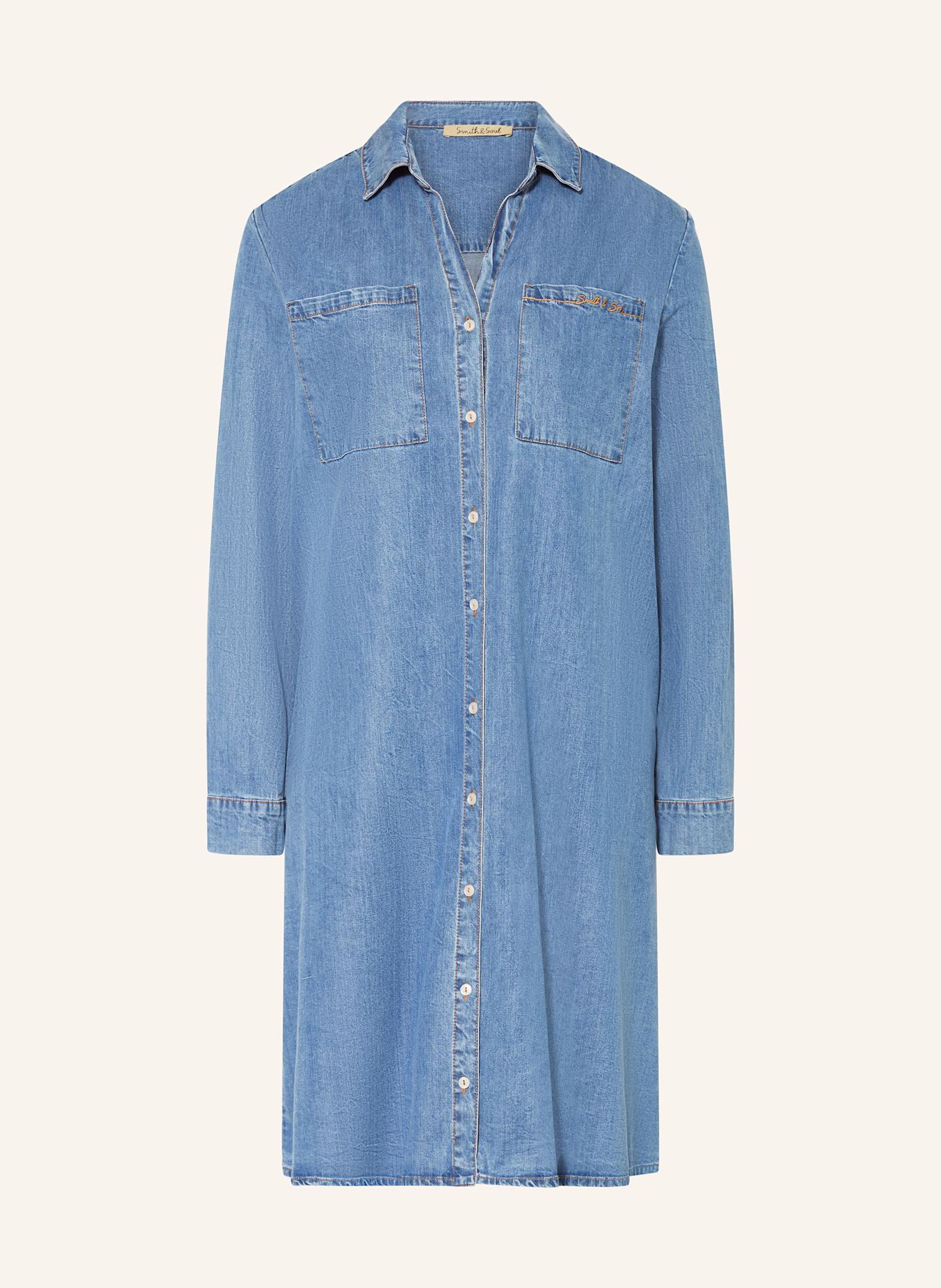 Smith & Soul Hemdblusenkleid in Jeansoptik, Farbe: BLAU (Bild 1)