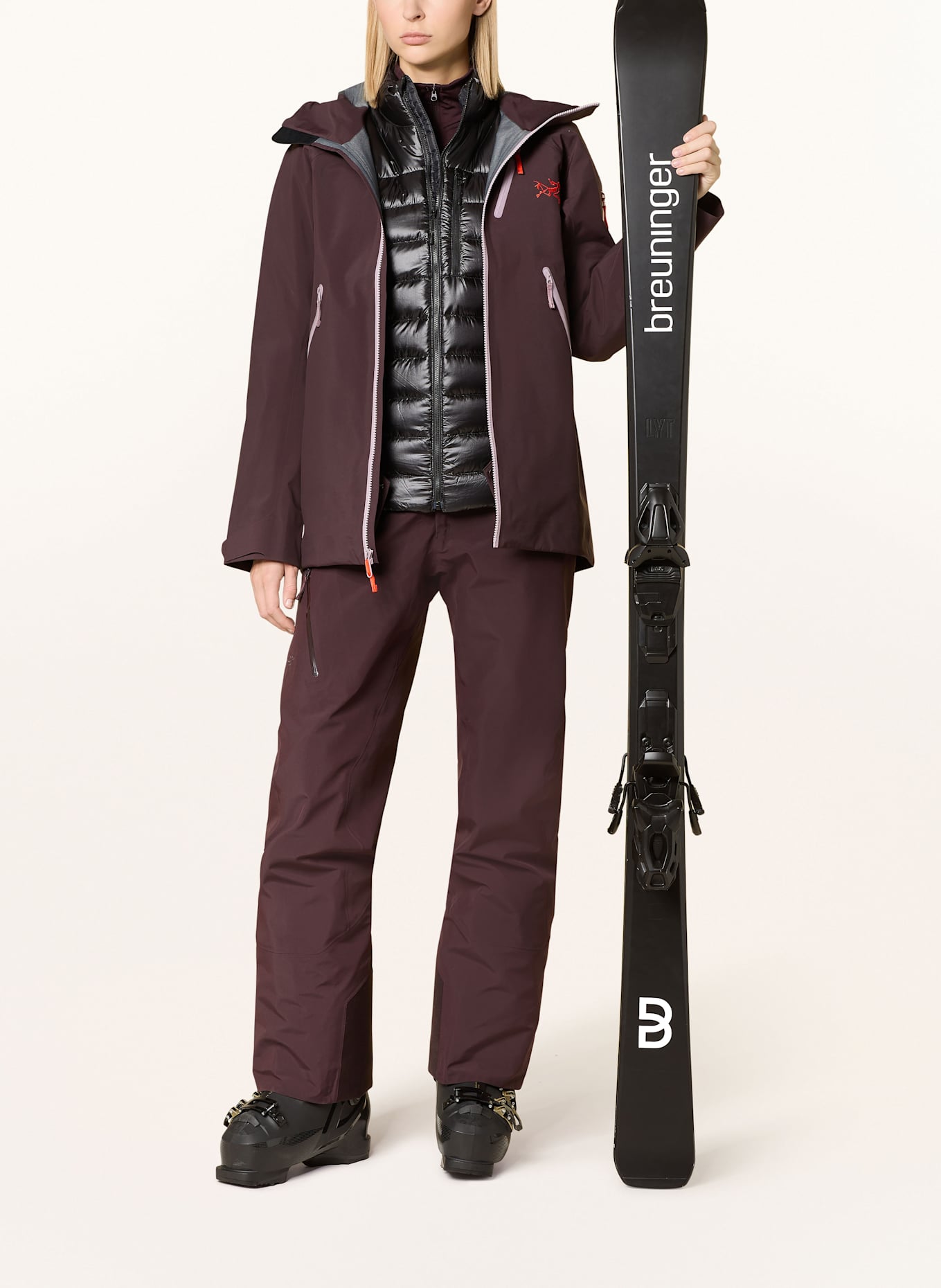 ARC'TERYX Hardshell-Skihose NITA: DUNKELROT