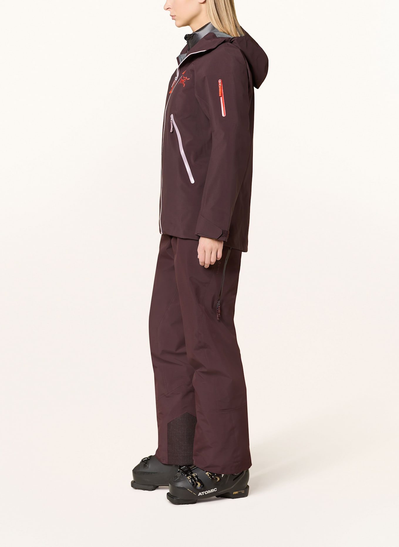 ARC'TERYX Hardshell-Skihose NITA: DUNKELROT