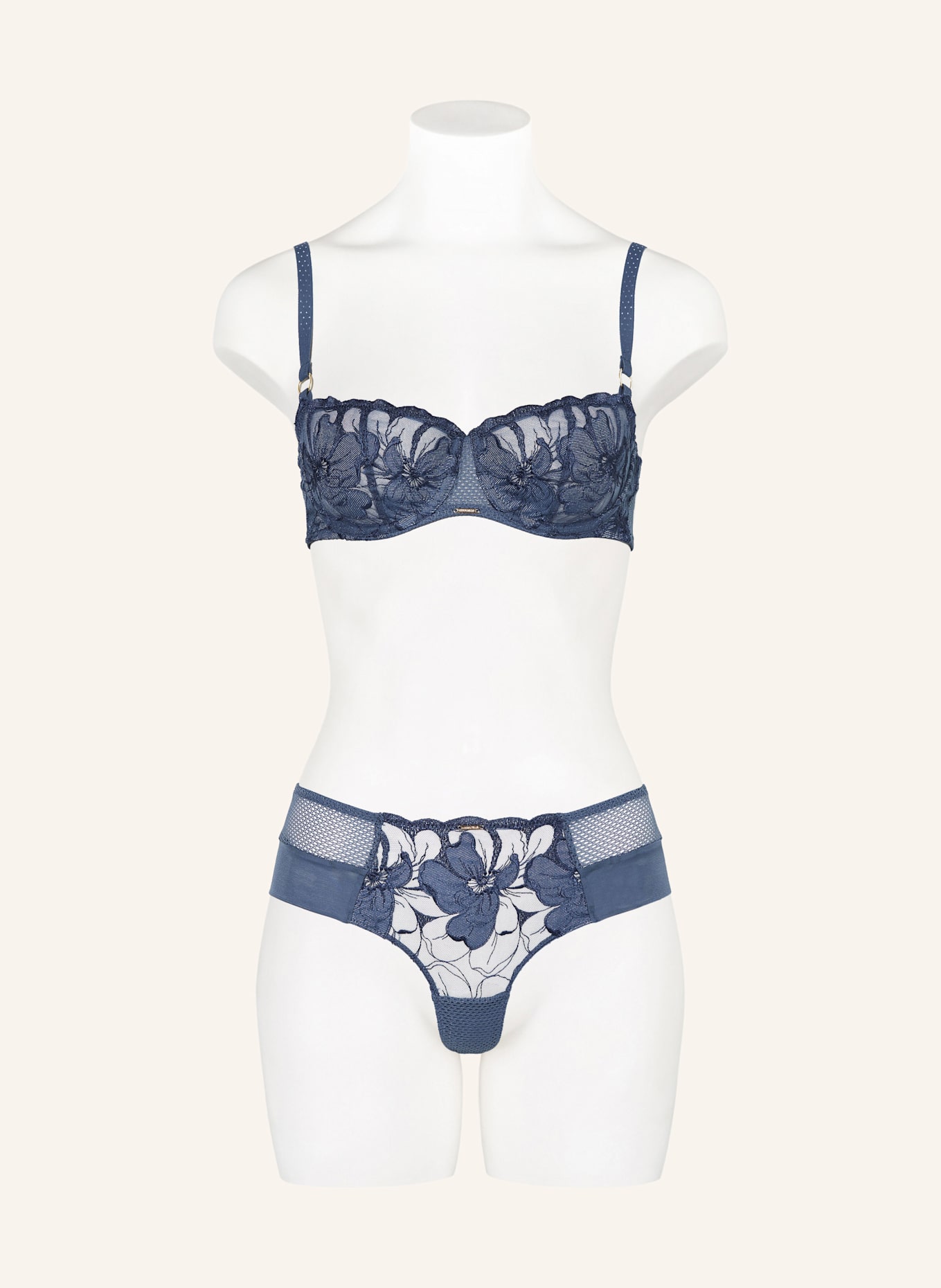 CHANTELLE Balconette bra FLEURS SIGNATURE: BLUE