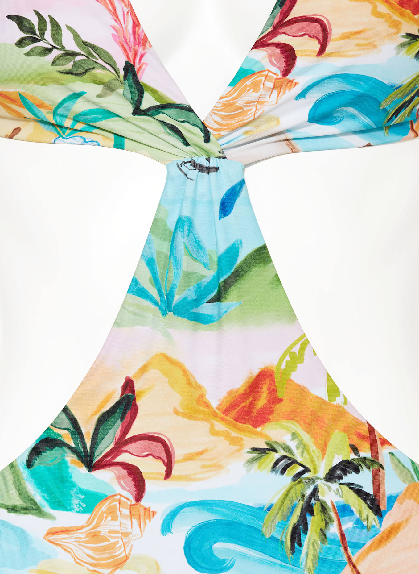 SEAFOLLY Monokini SOUTH PACIFIC: HELLBLAU / ORANGE / HELLGRÜN