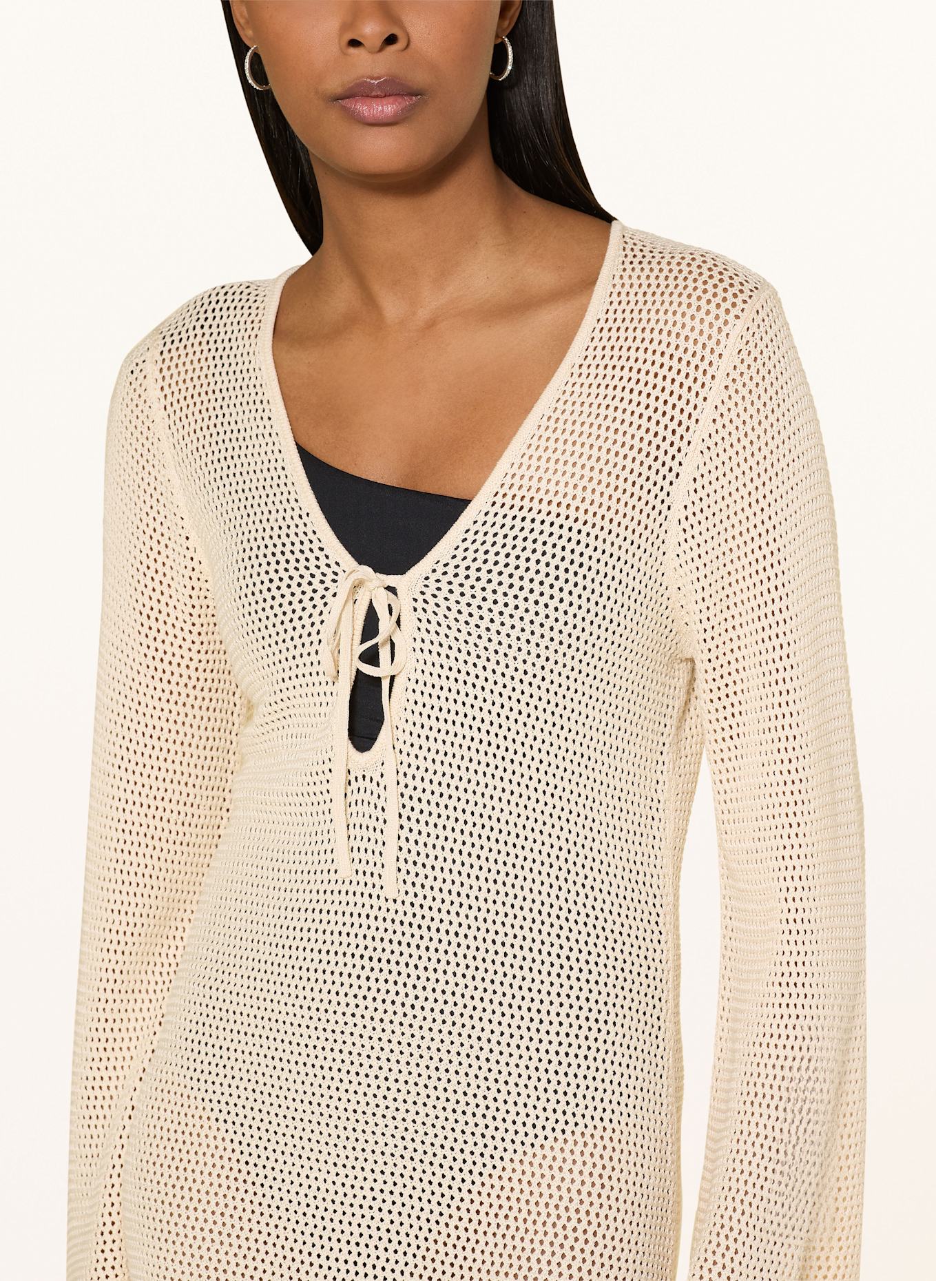 SEAFOLLY ISLA PALM beach dress: ECRU