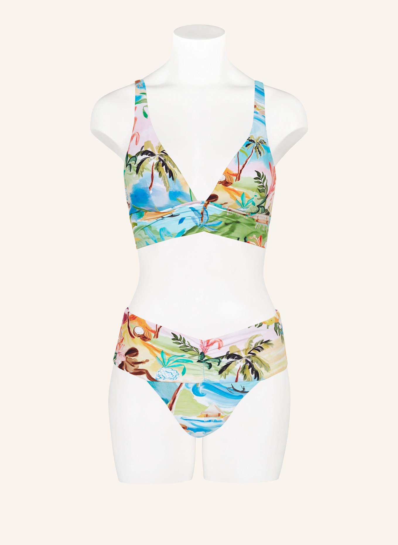 SEAFOLLY Bralette-Bikini-Top SOUTH PACIFIC: HELLBLAU / ROSA / HELLGRÜN