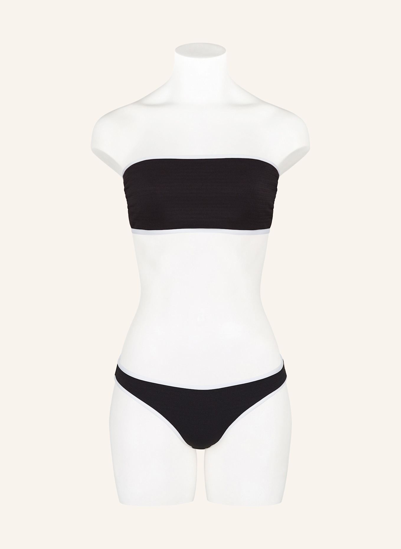 Black and white bandeau bikini hotsell