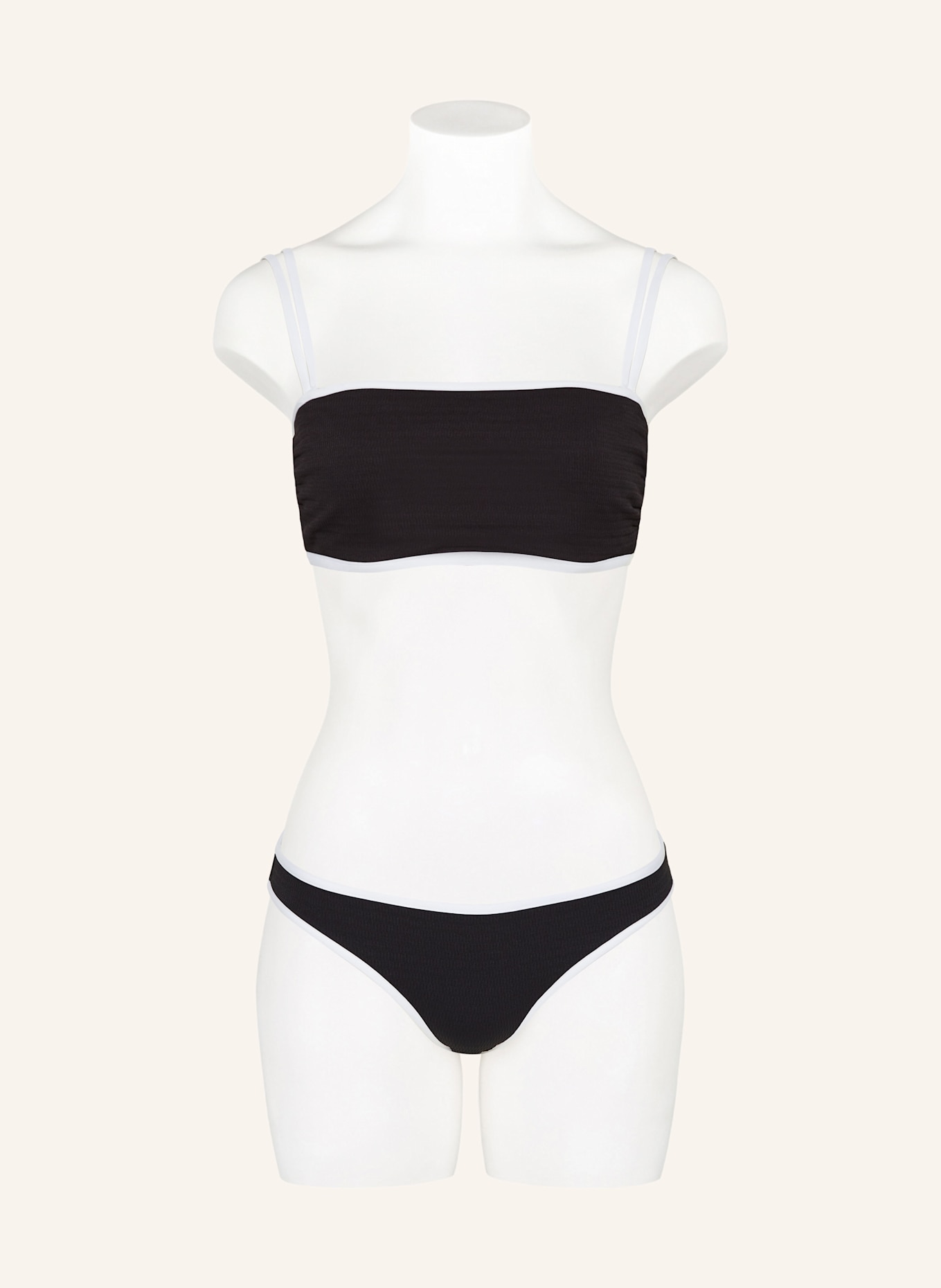 SEAFOLLY Bandeau-Bikini-Top BEACH BOUND: SCHWARZ/ WEISS