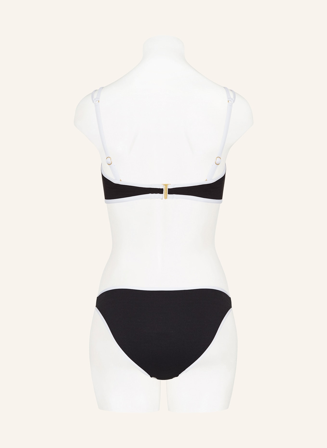 SEAFOLLY Bandeau-Bikini-Top BEACH BOUND: SCHWARZ/ WEISS
