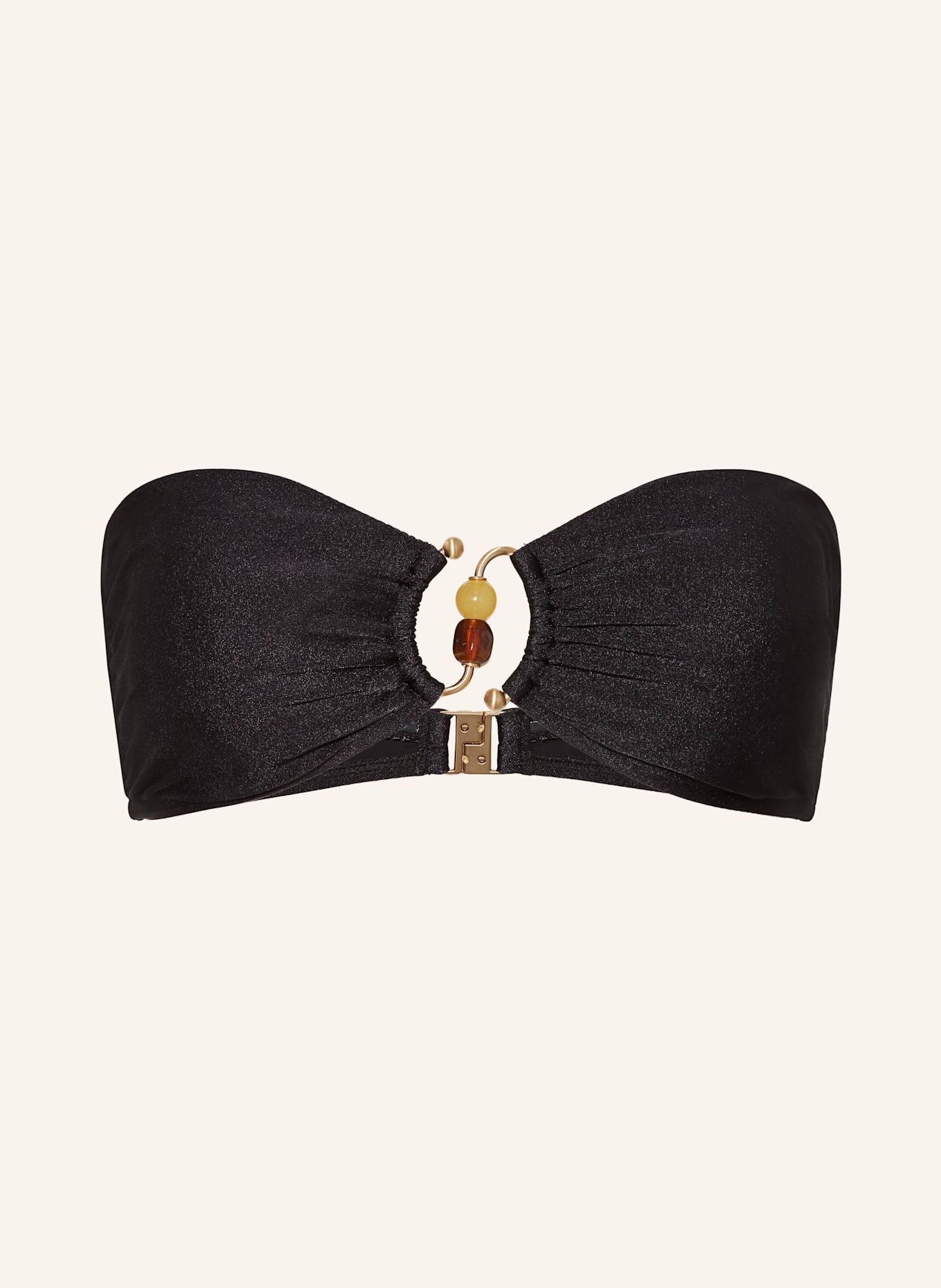 SEAFOLLY PALERMO bandeau bikini top: BLACK