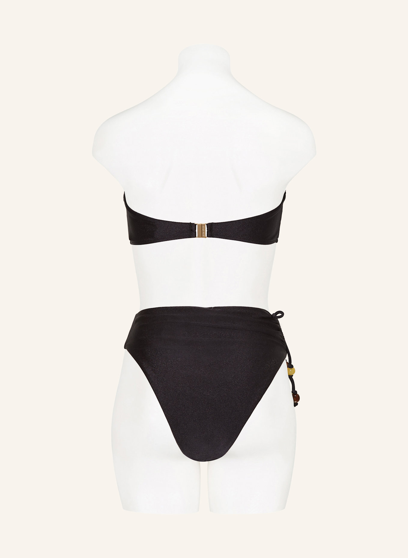 SEAFOLLY PALERMO bandeau bikini top: BLACK
