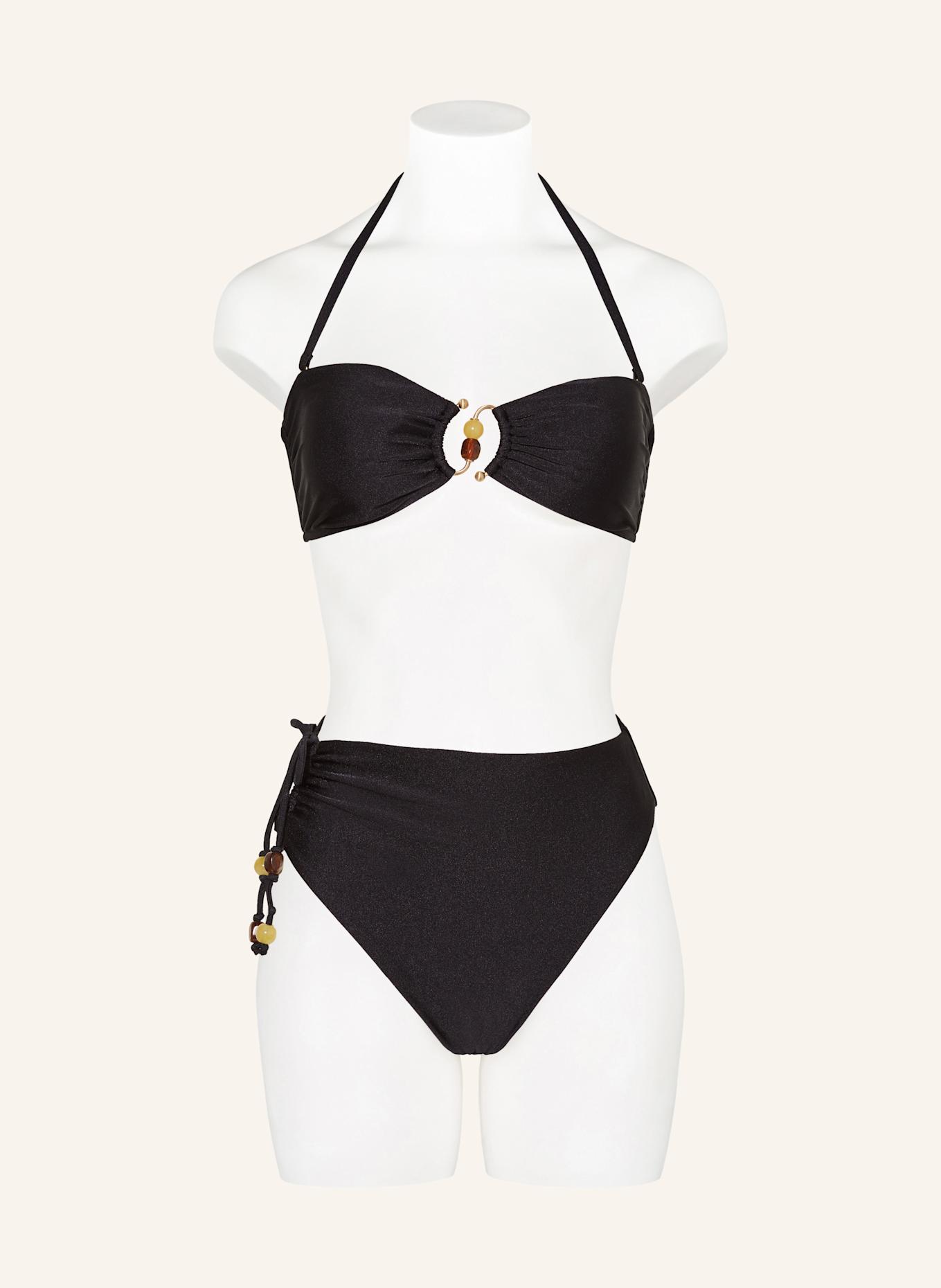SEAFOLLY PALERMO bandeau bikini top: BLACK