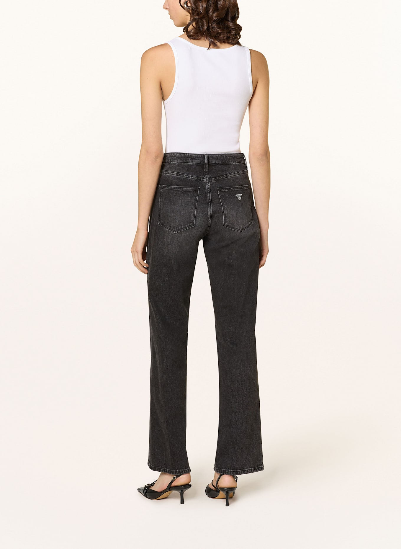 GUESS JEANS Top: BIAŁY