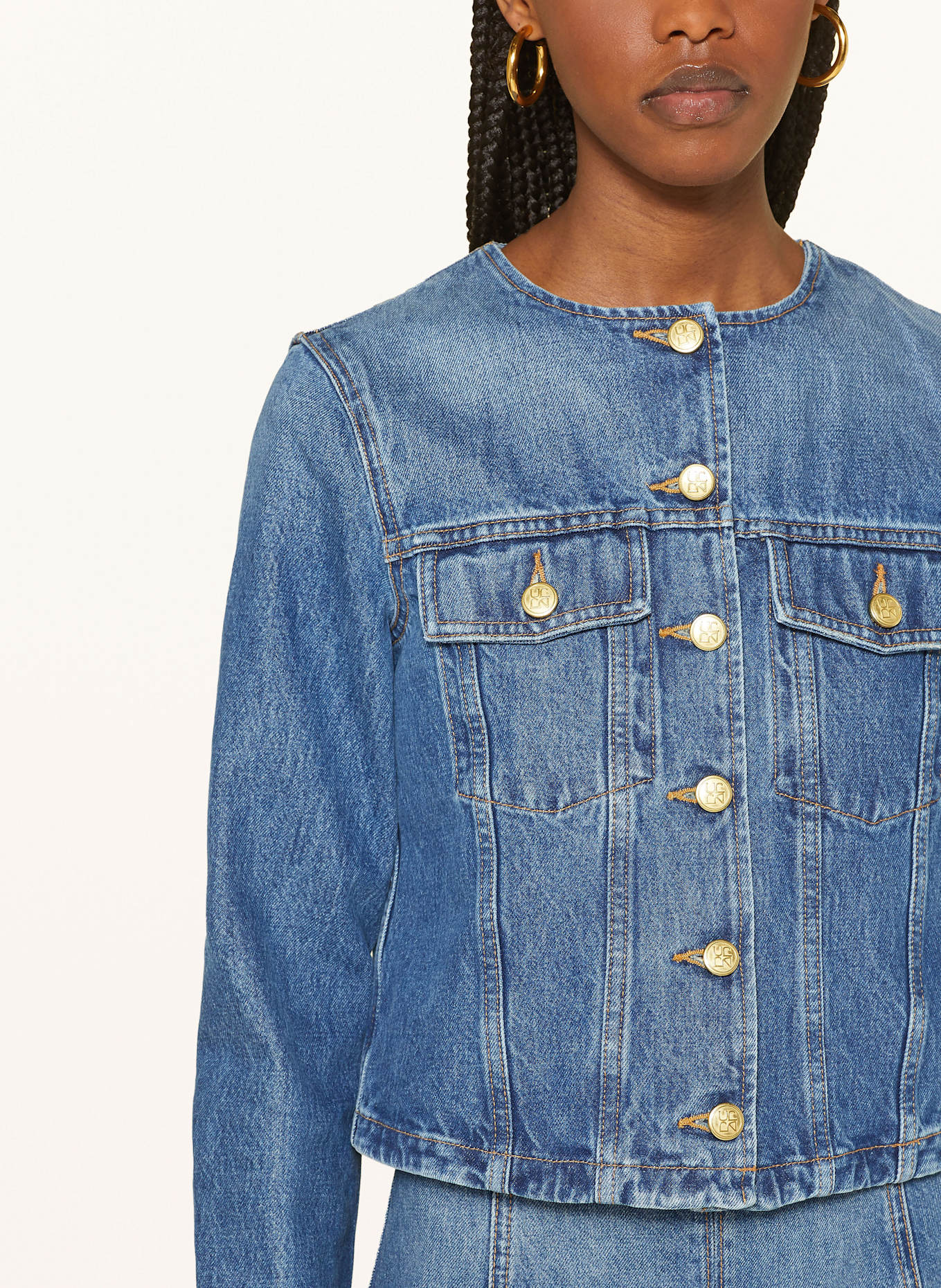 ULLA JOHNSON Jeansjacke THE SABINE: BLAU