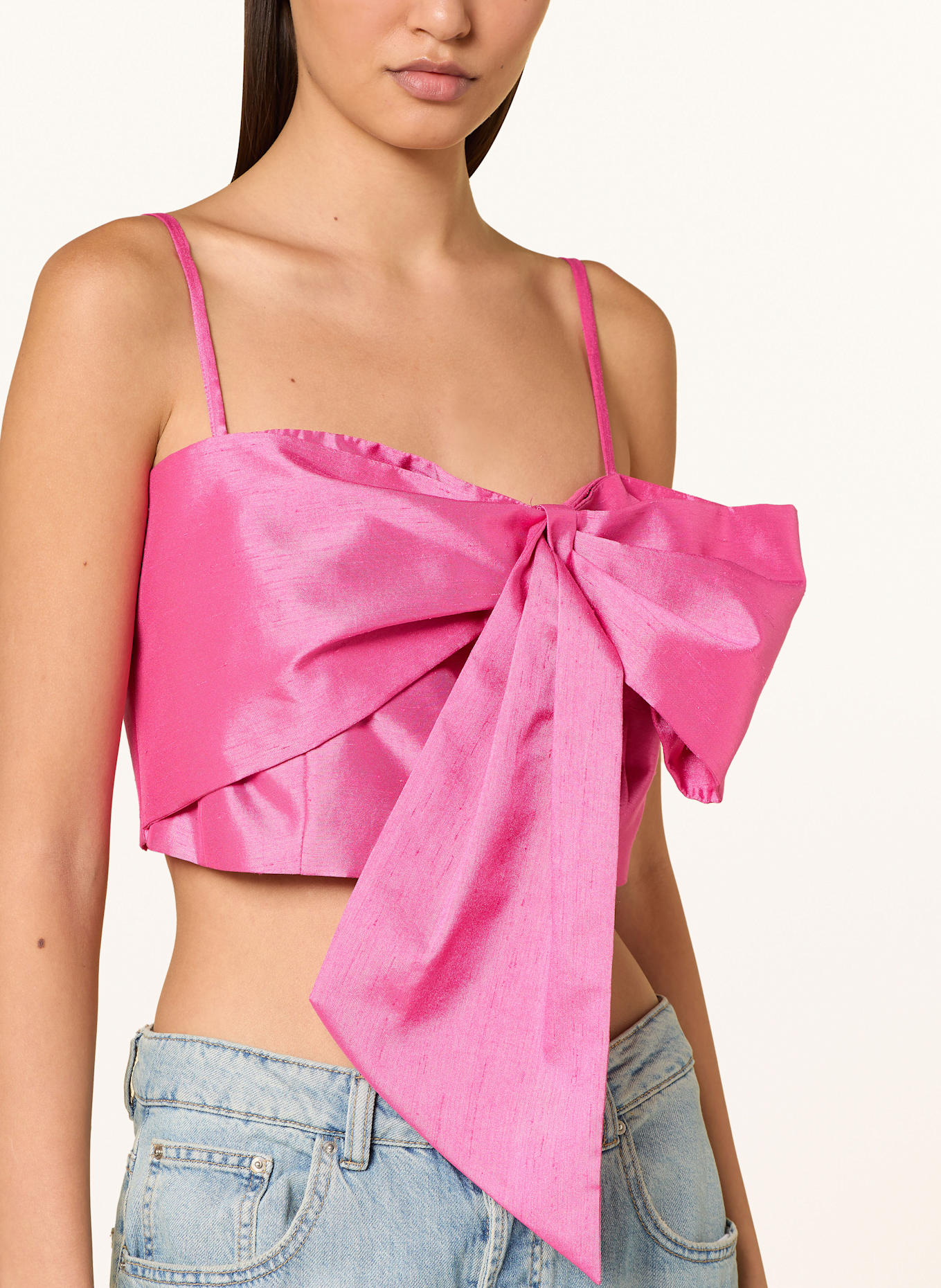 LIU JO Cropped-Top aus Satin, Farbe: PINK (Bild 4)
