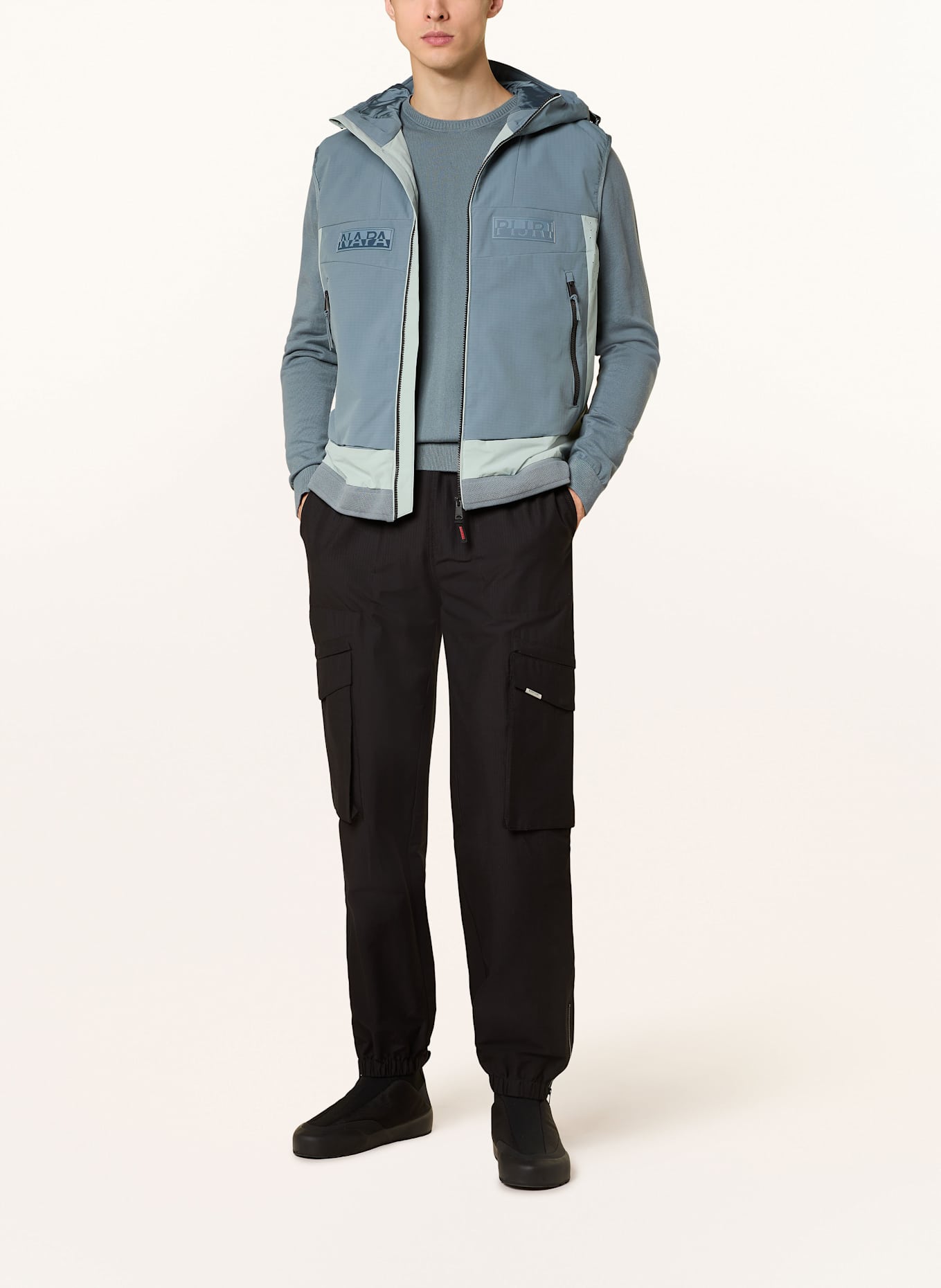 NAPAPIJRI CLAY functional vest: BLUE GRAY/ MINT