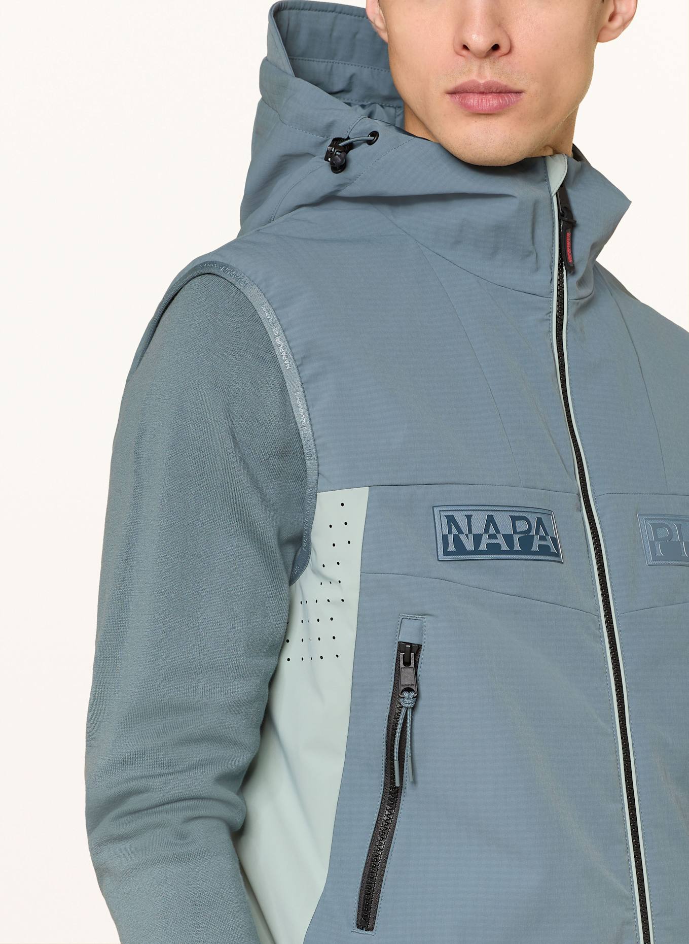 NAPAPIJRI CLAY functional vest: BLUE GRAY/ MINT