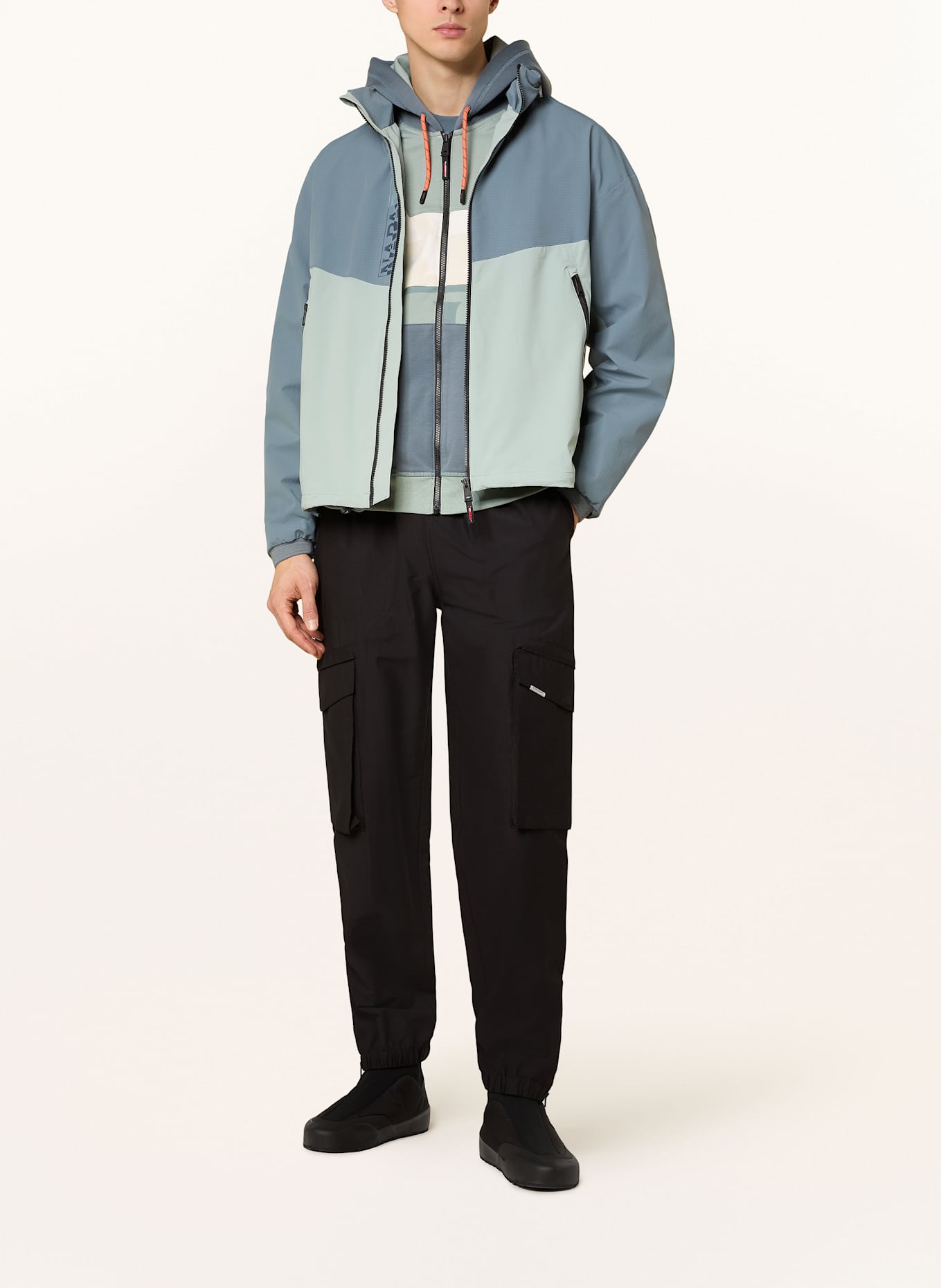 NAPAPIJRI Outdoor jacket CLAY: BLUE GRAY/ MINT