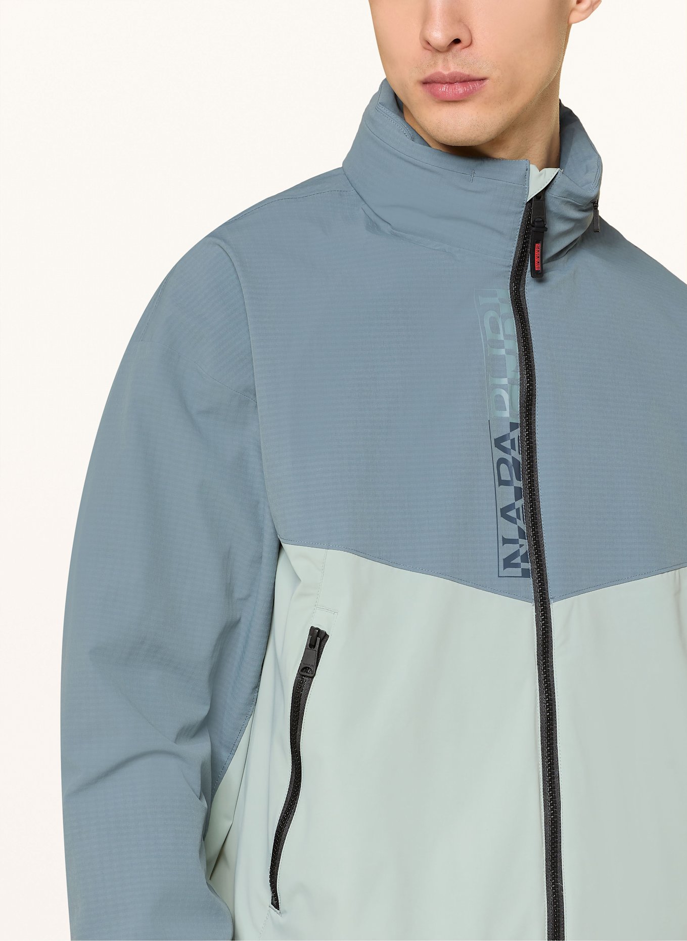 NAPAPIJRI Outdoor jacket CLAY: BLUE GRAY/ MINT