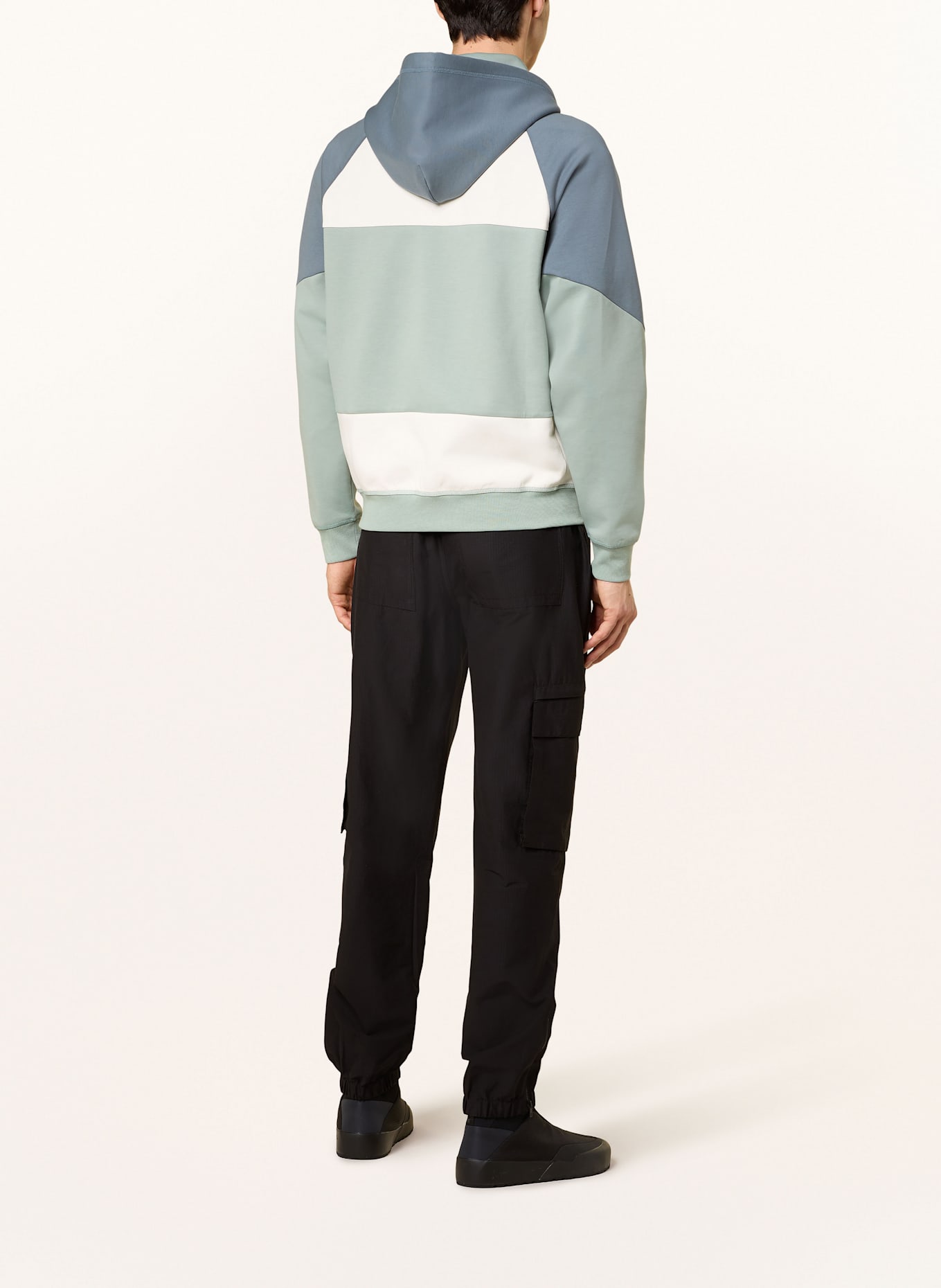 NAPAPIJRI ANGHIARI sweat jacket: BLUE GRAY/ LIGHT GREEN/ CREAM