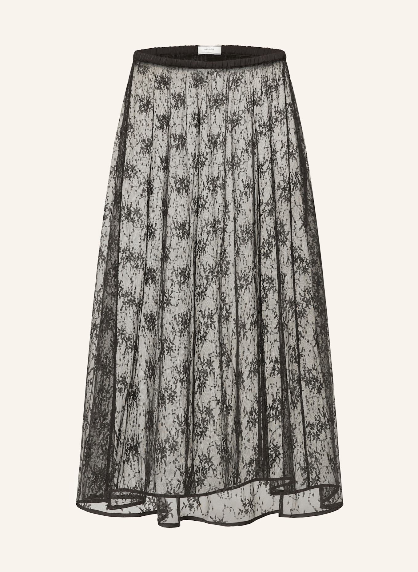 NEO NOIR Tüllrock LORETA mit Spitze und Pailletten: SCHWARZ