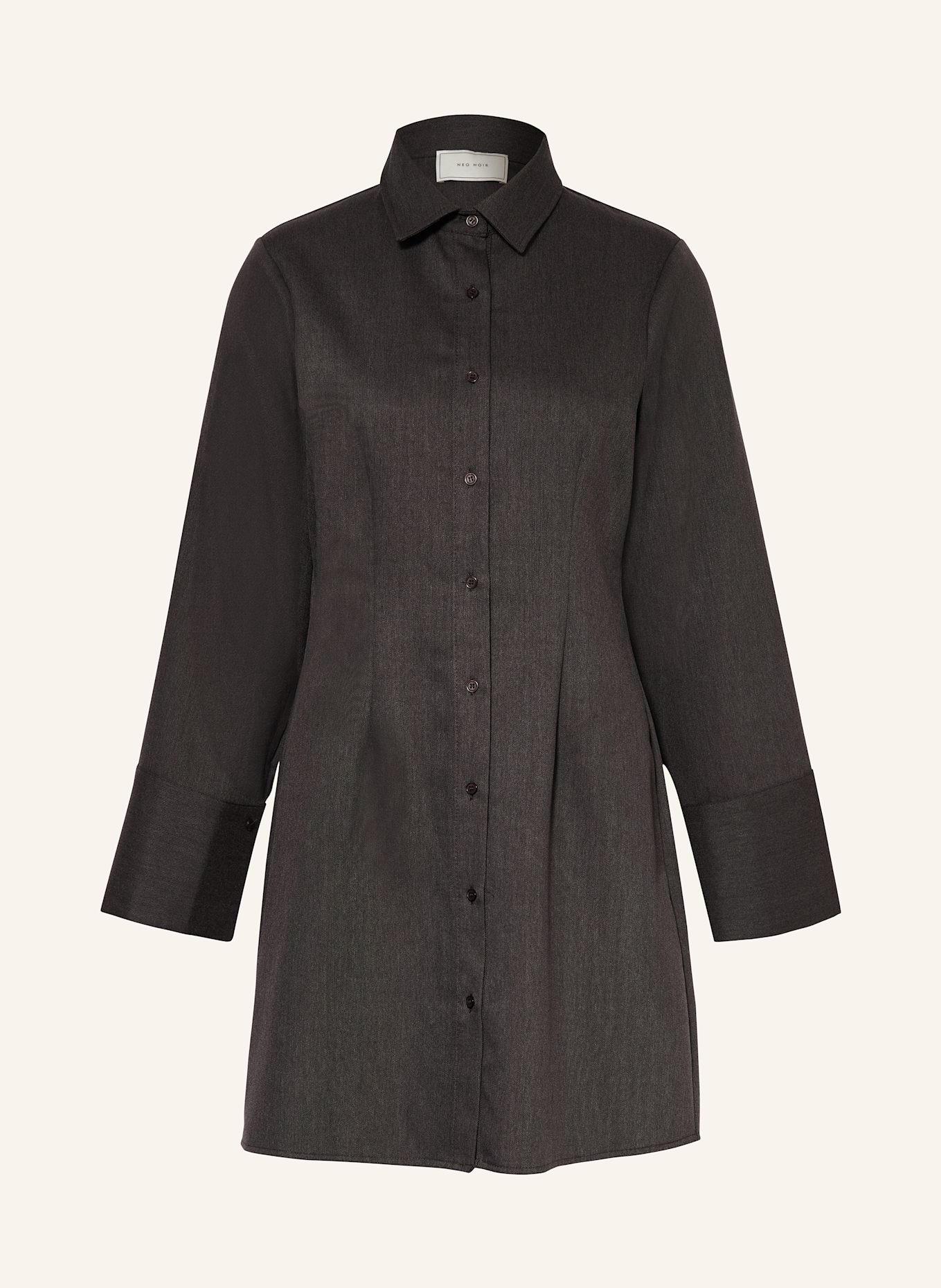 NEO NOIR Hemdblusenkleid CAJSA: DUNKELGRAU
