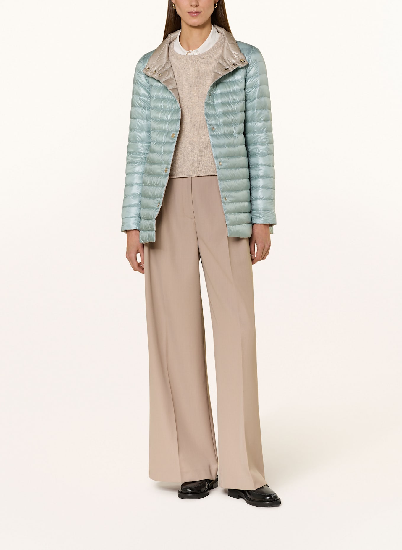 HERNO Reversible down jacket: LIGHT GREEN