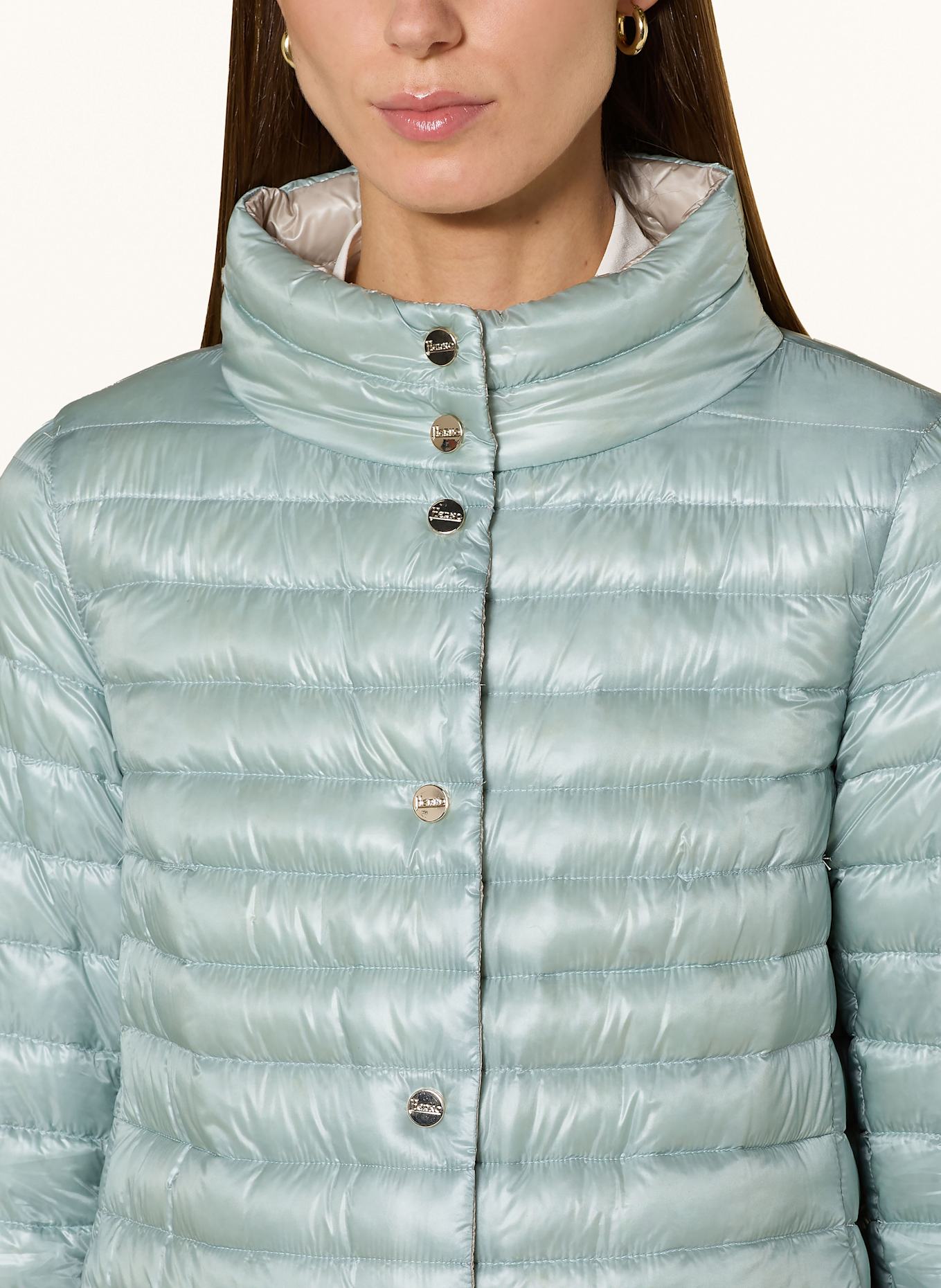 HERNO Reversible down jacket: LIGHT GREEN