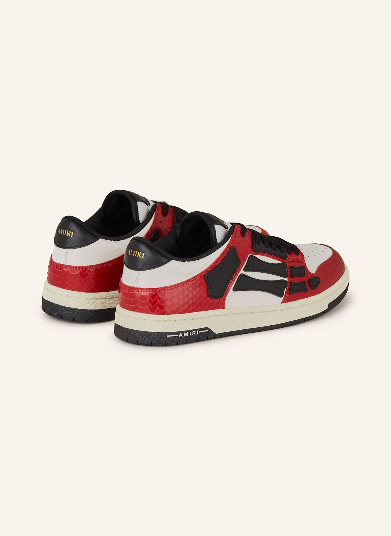 AMIRI Sneakers SNAKE SKEL-TOP LOW in dark red/ black/ white
