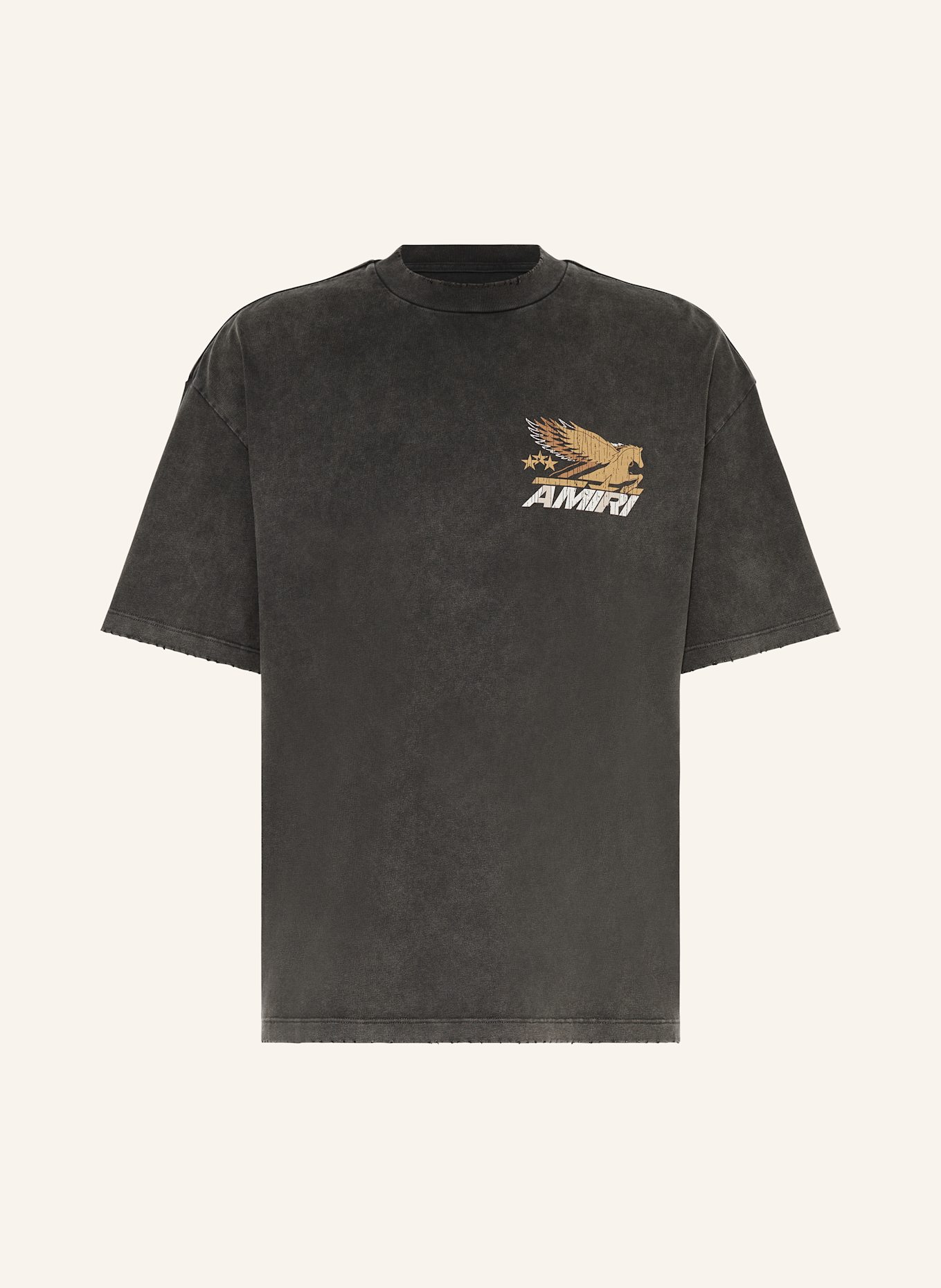AMIRI T-shirt: GRAY/ WHITE/ BROWN