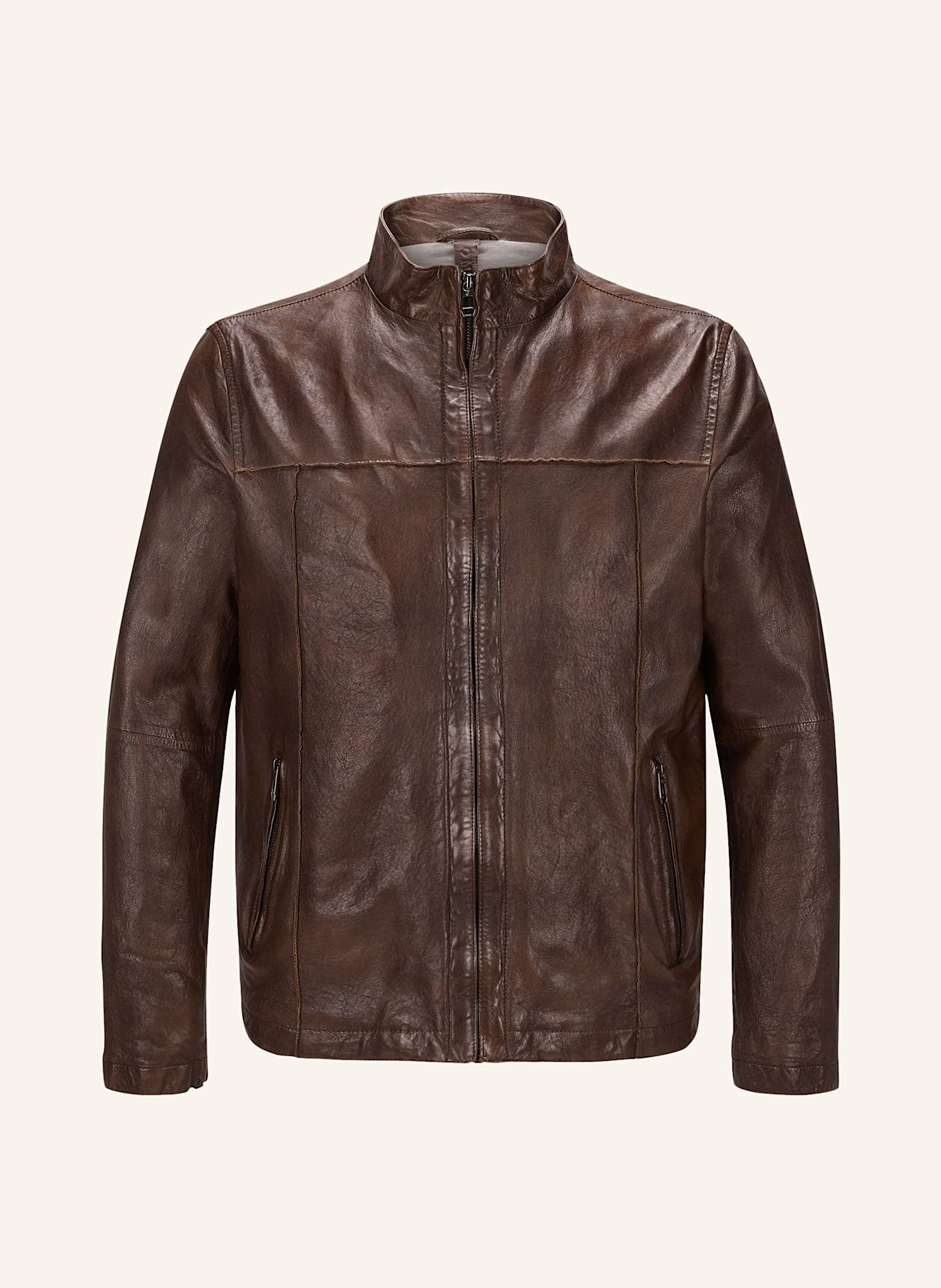 MILESTONE Lederjacke MSSULLIVAN: BRAUN