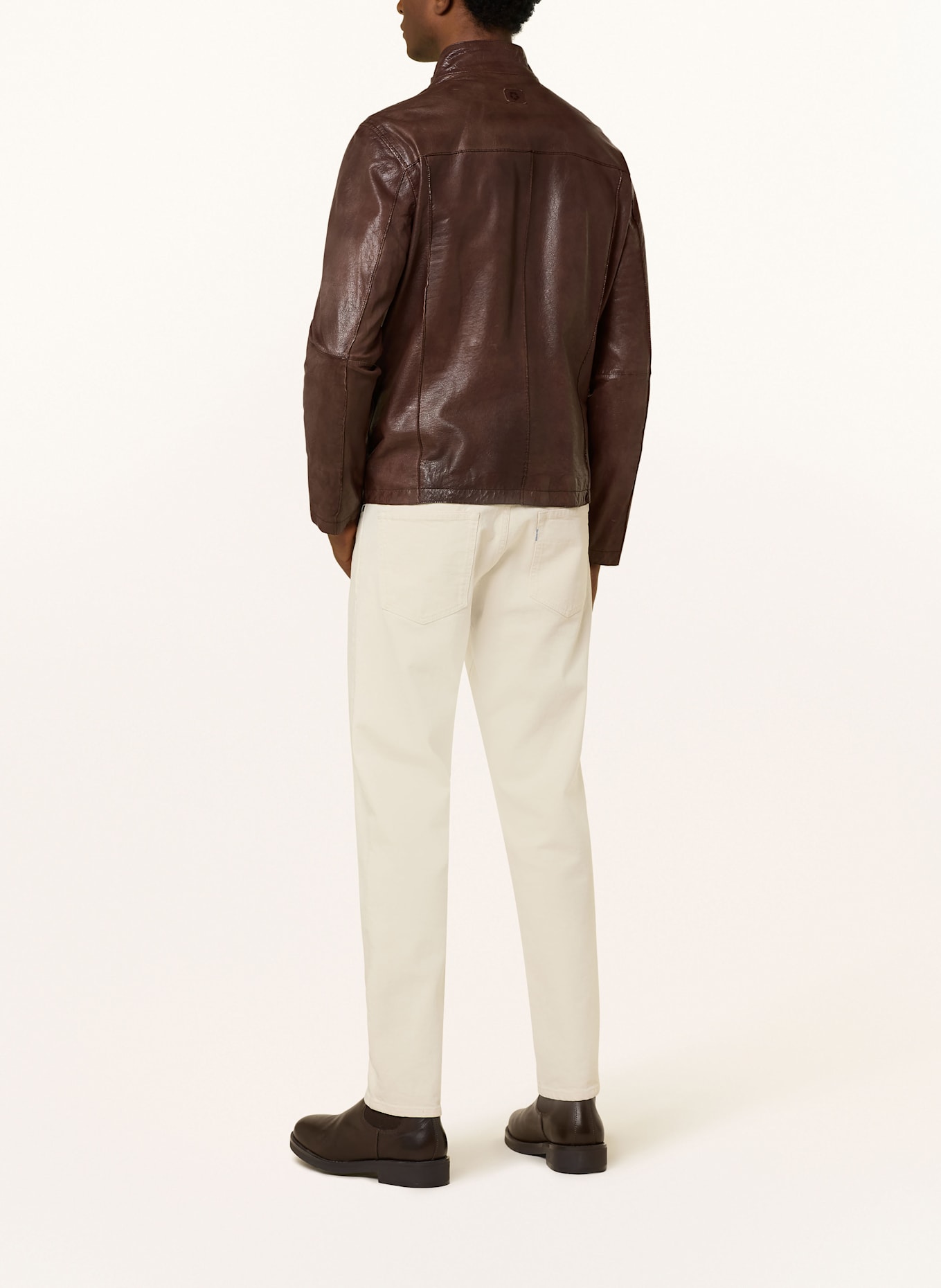 MILESTONE Lederjacke MSSULLIVAN: BRAUN