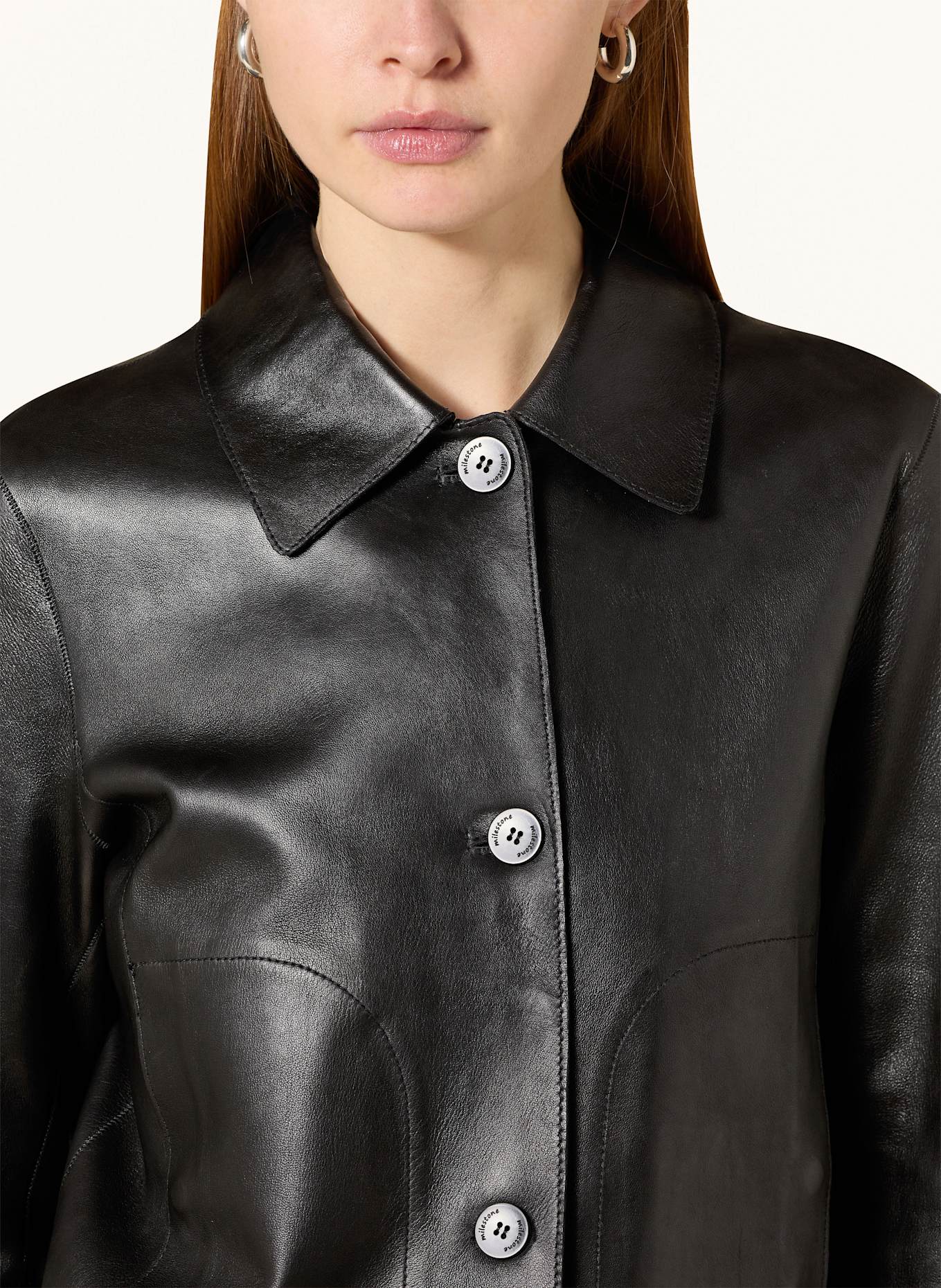 MILESTONE Lederjacke MSCANA: SCHWARZ