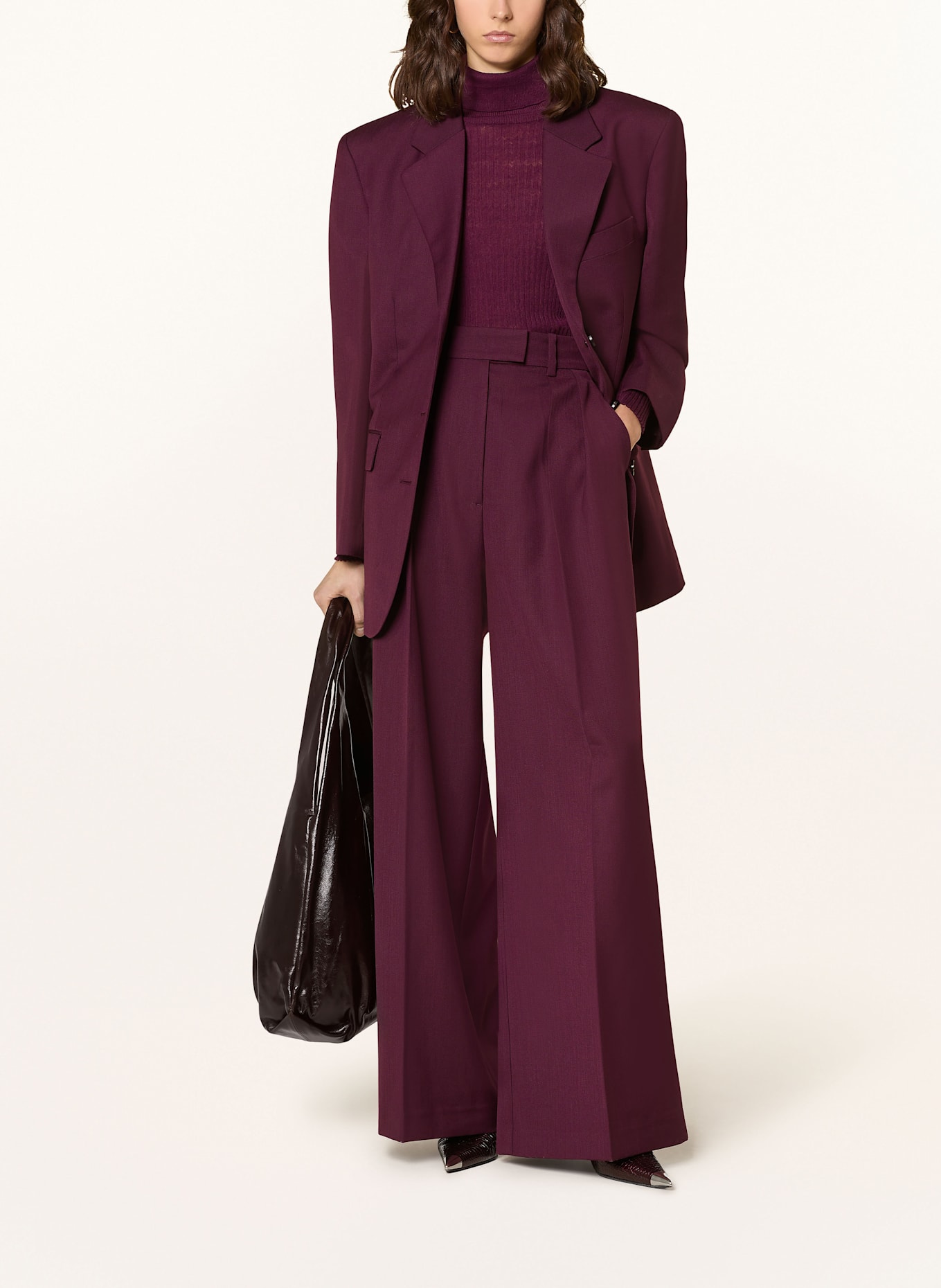 ANINE BING Marlenehose LOU: DUNKELROT