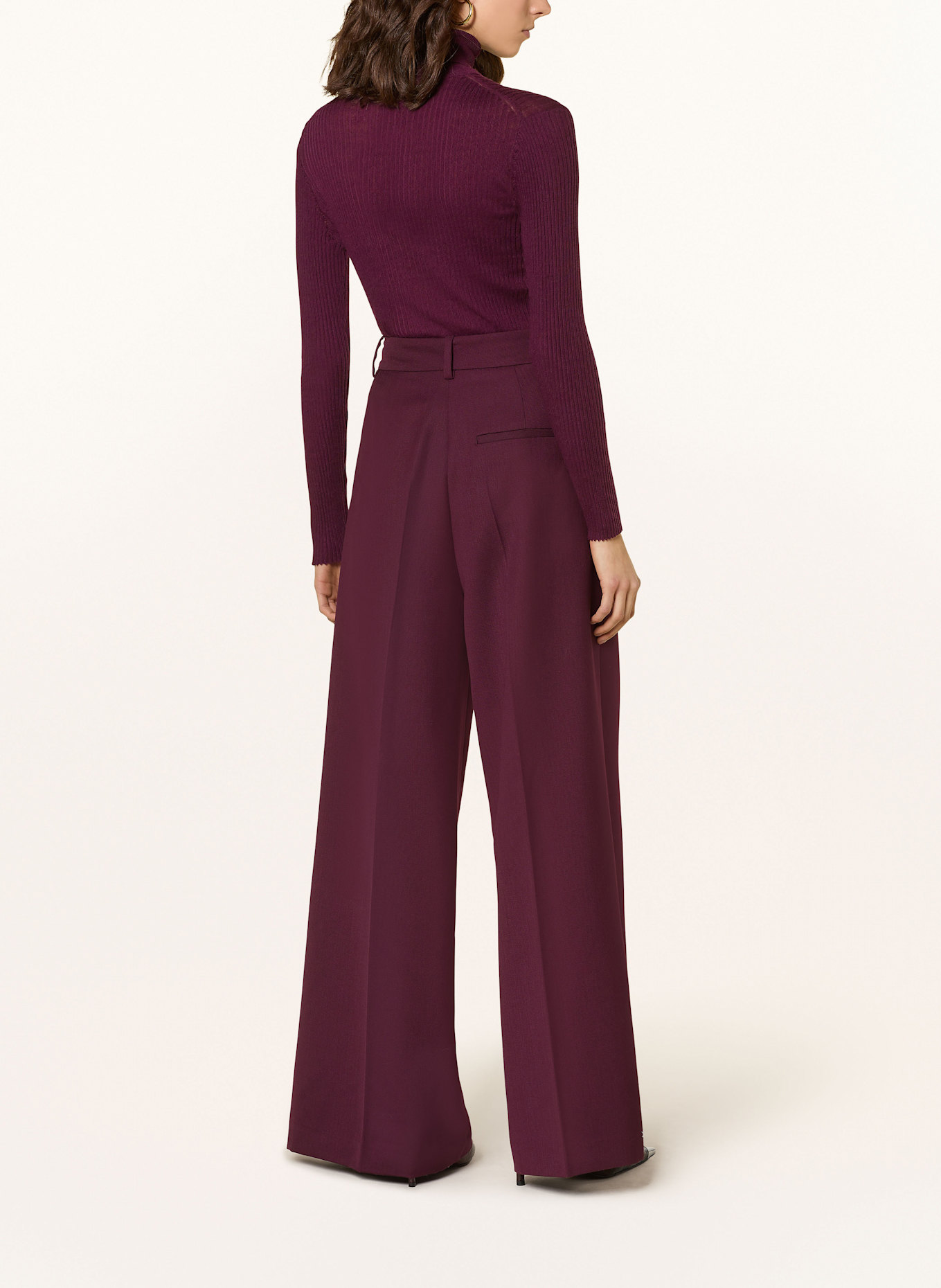 ANINE BING Marlenehose LOU: DUNKELROT