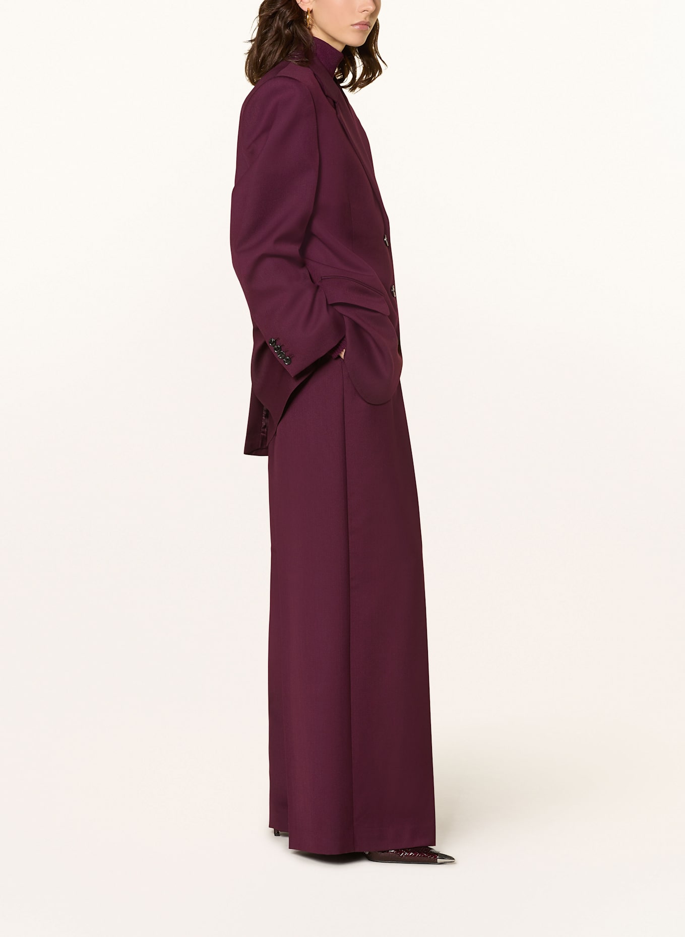 ANINE BING Marlenehose LOU: DUNKELROT