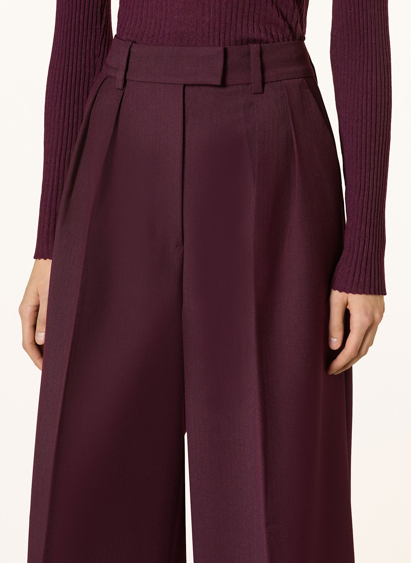 ANINE BING Marlenehose LOU: DUNKELROT