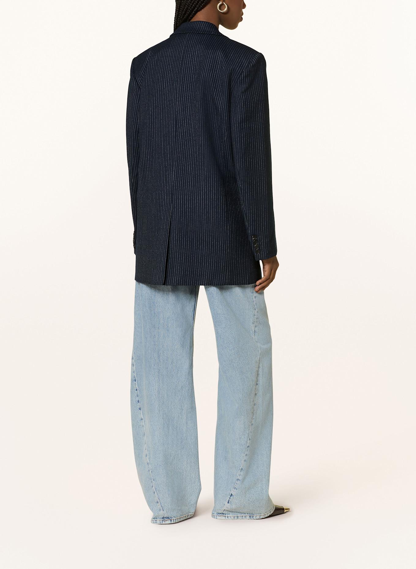 ANINE BING Długi blezer DECLAN: GRANATOWY / JASNOCZARY