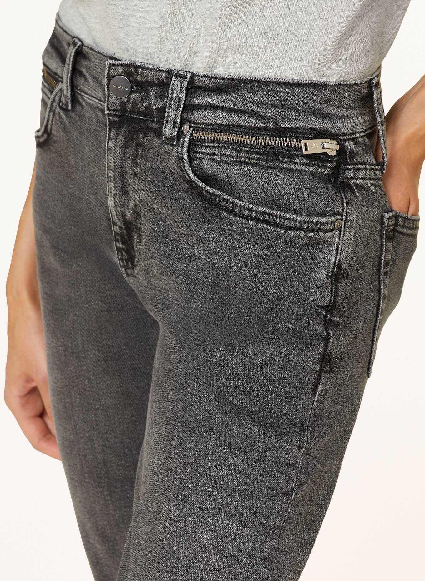 ANINE BING Jeansy skinny JAX: WASHED GREY WASHED GREY