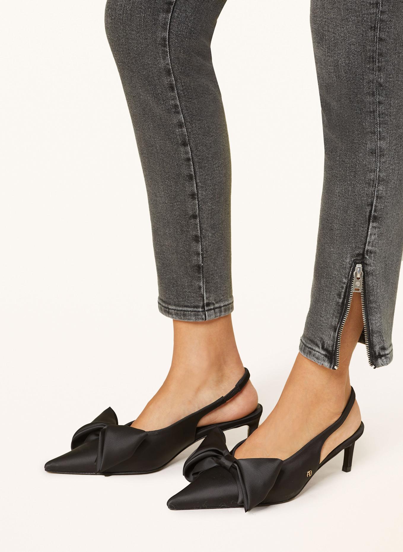 ANINE BING Jeansy skinny JAX: WASHED GREY WASHED GREY