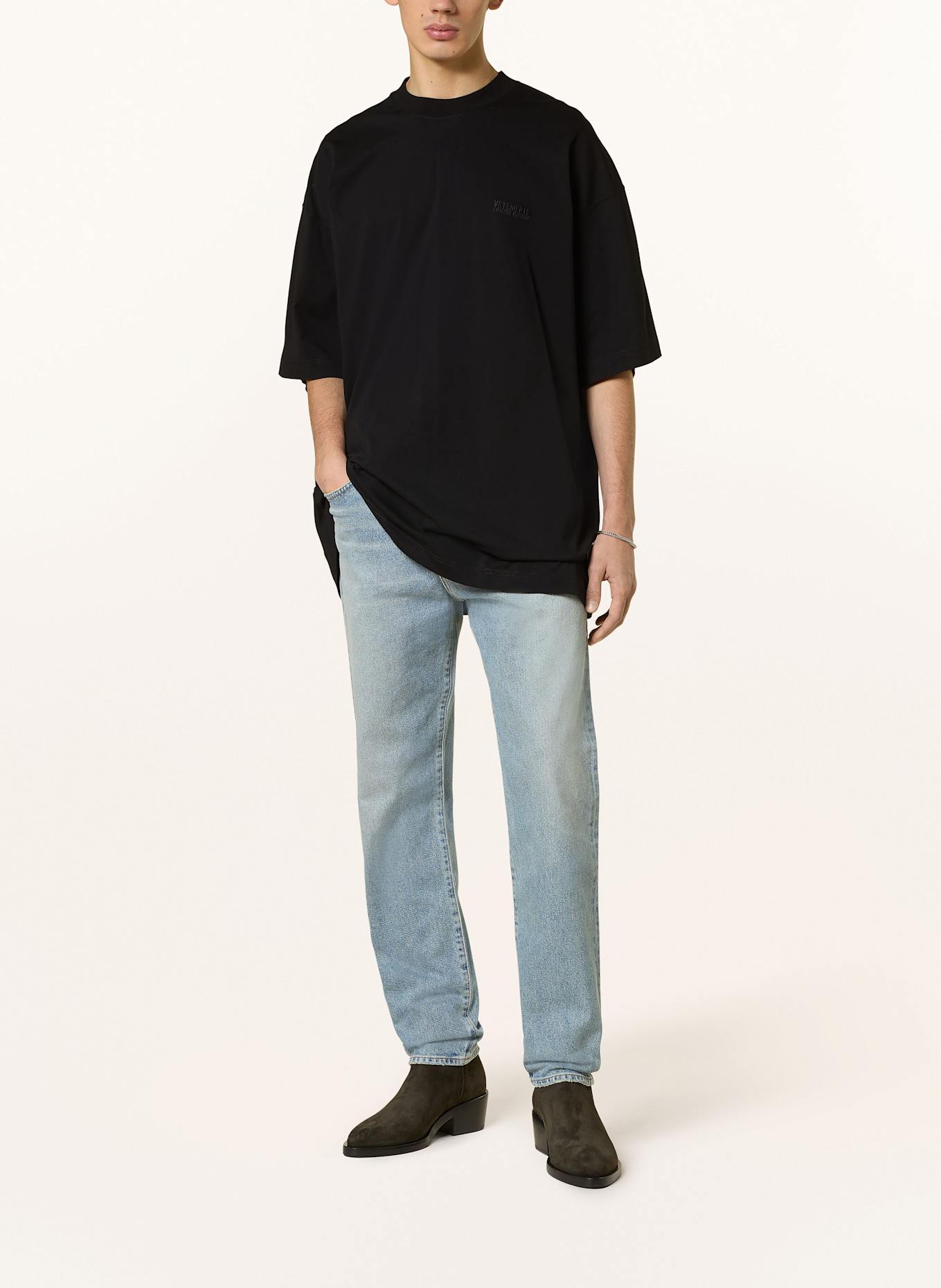 AGOLDE CURTIS tapered fit jeans: trnl turmoil (pale vint ind)