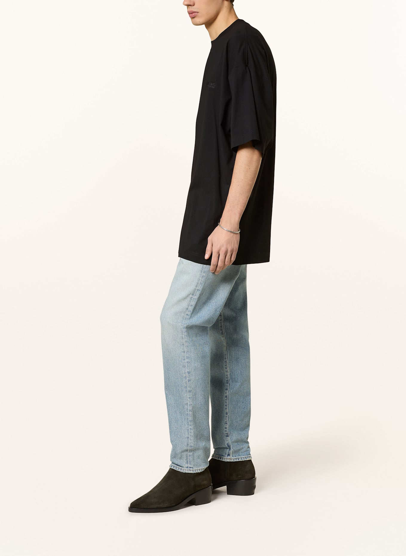 AGOLDE CURTIS tapered fit jeans: trnl turmoil (pale vint ind)