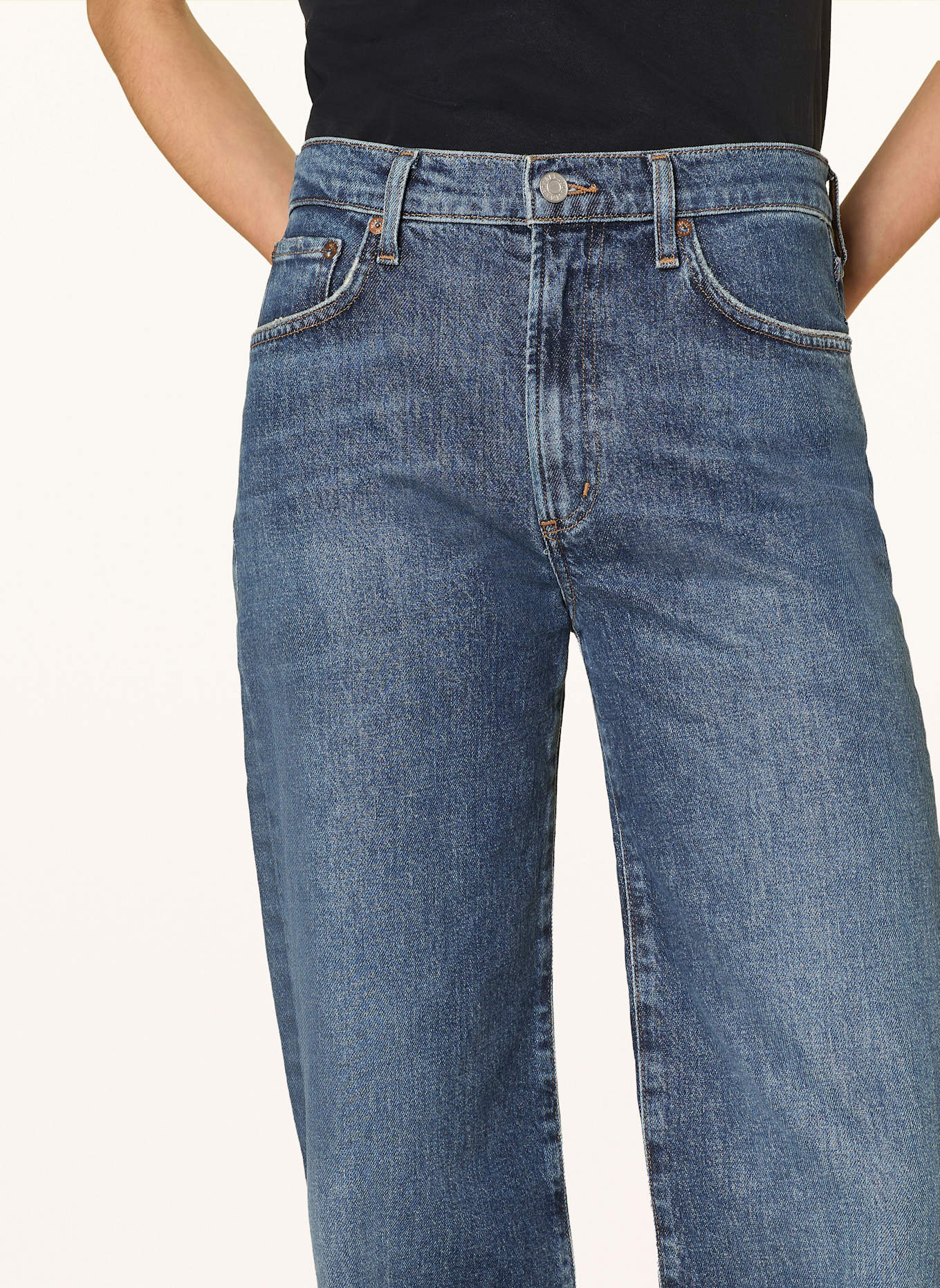 AGOLDE Straight jeans HARPER: tem tempo (dk marble ind)