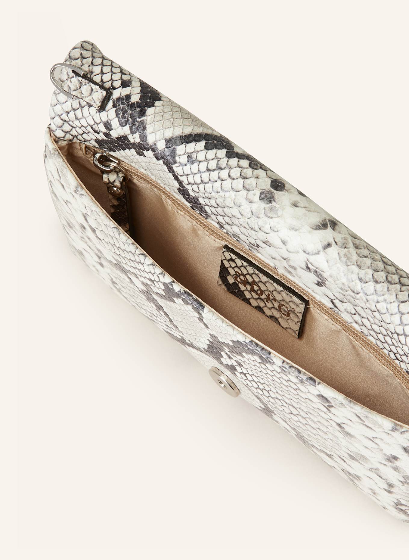 abro PYTHON clutch: WHITE/ BLACK
