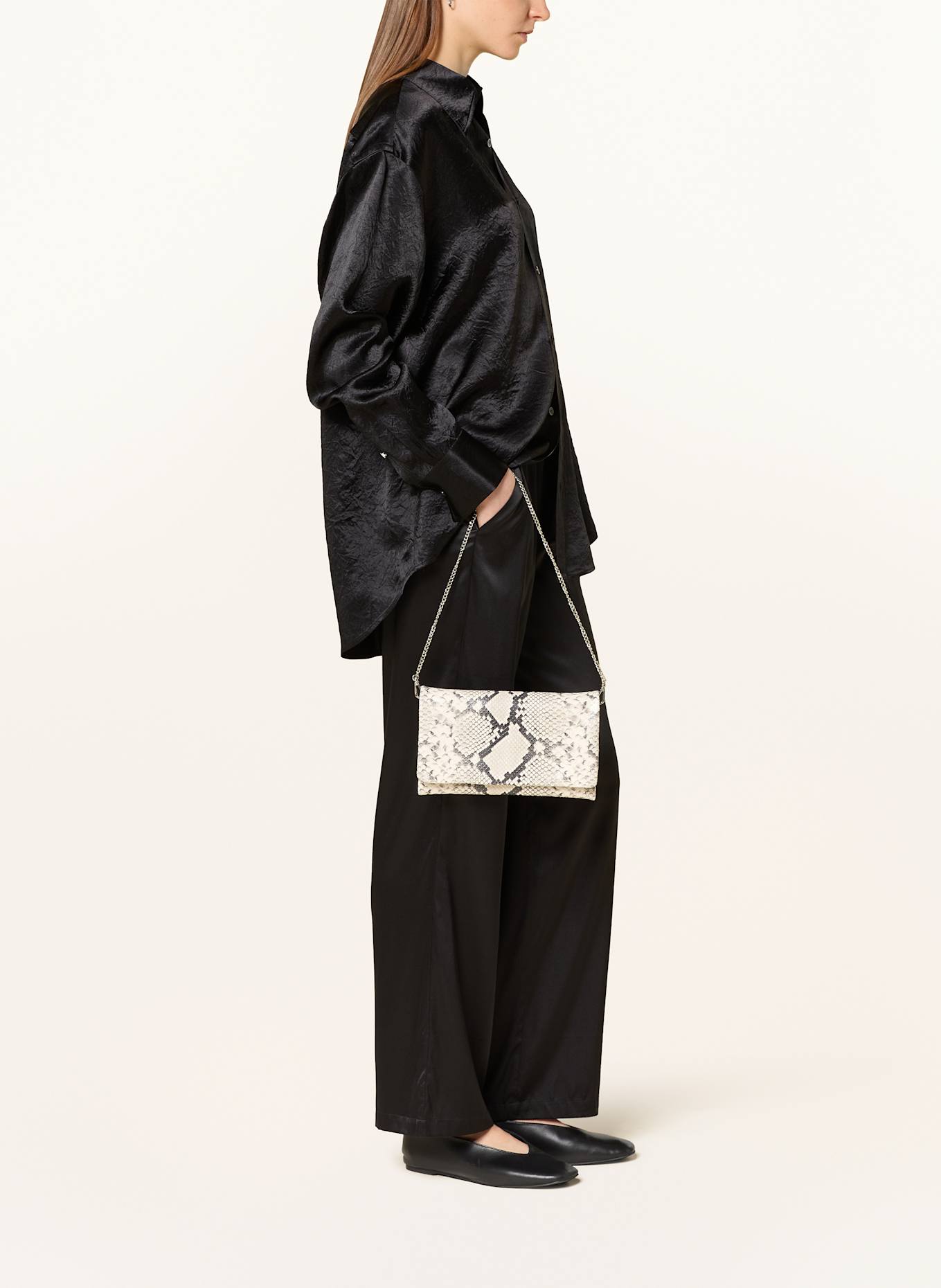 abro PYTHON clutch: WHITE/ BLACK