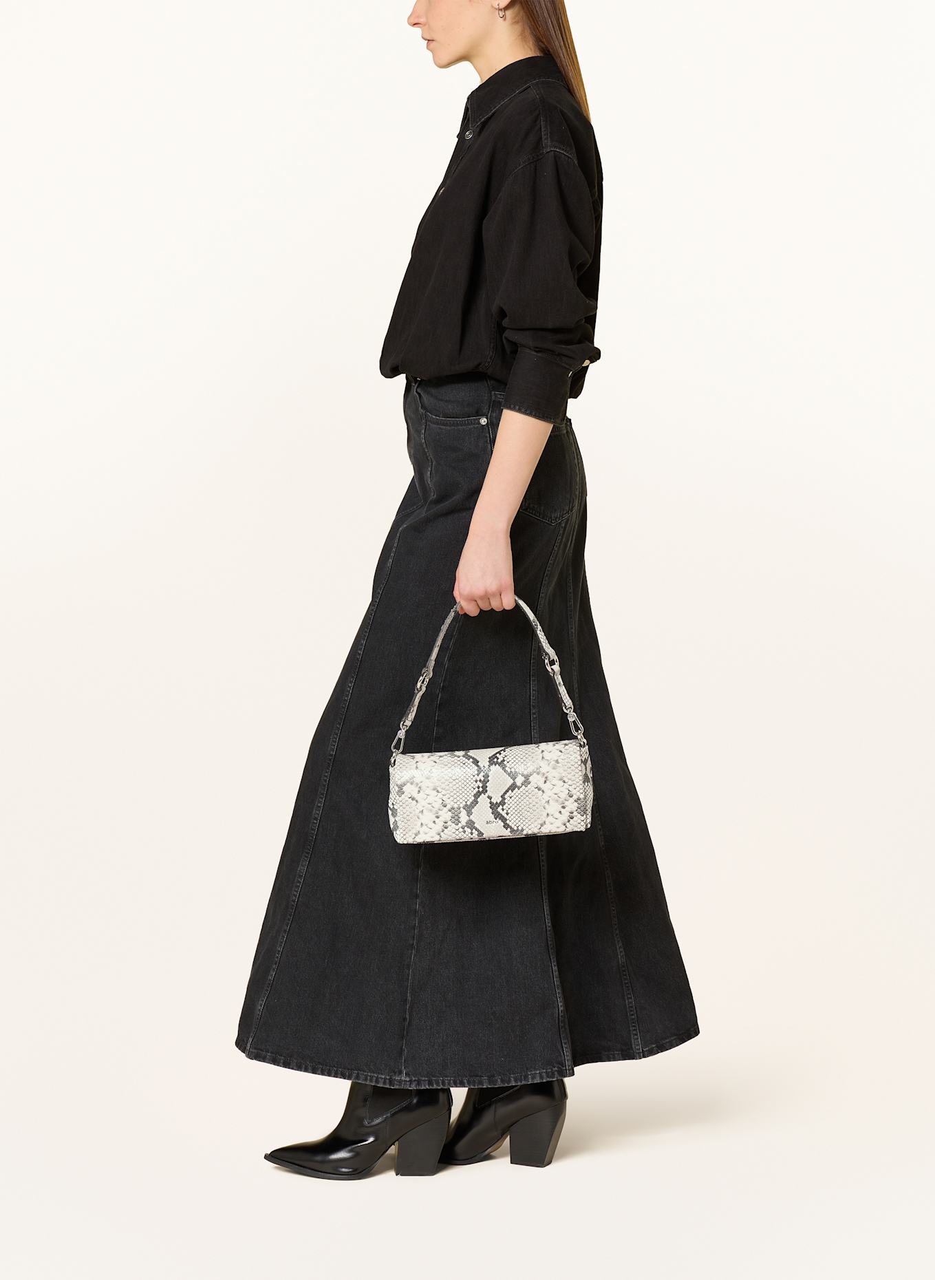 abro Schultertasche MILA: WEISS/ SCHWARZ