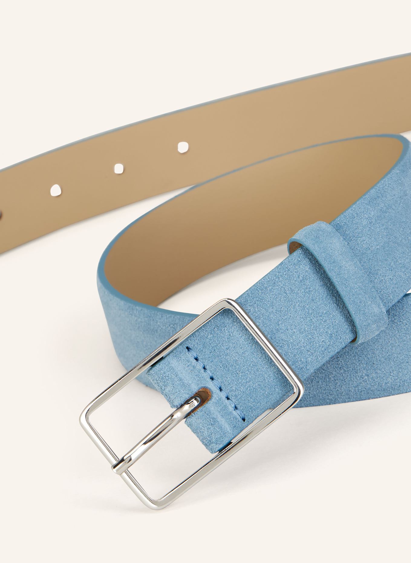 abro Leather belt: LIGHT BLUE