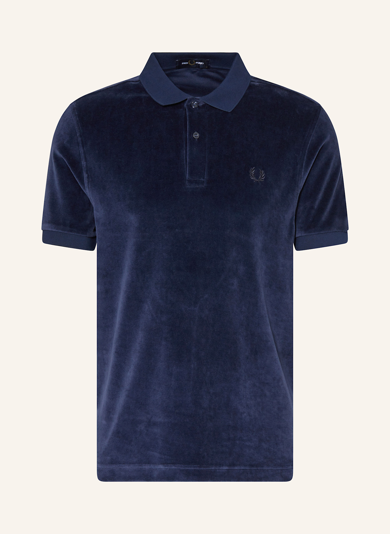 FRED PERRY Velvet polo shirt, Color: DARK BLUE (Image 1)