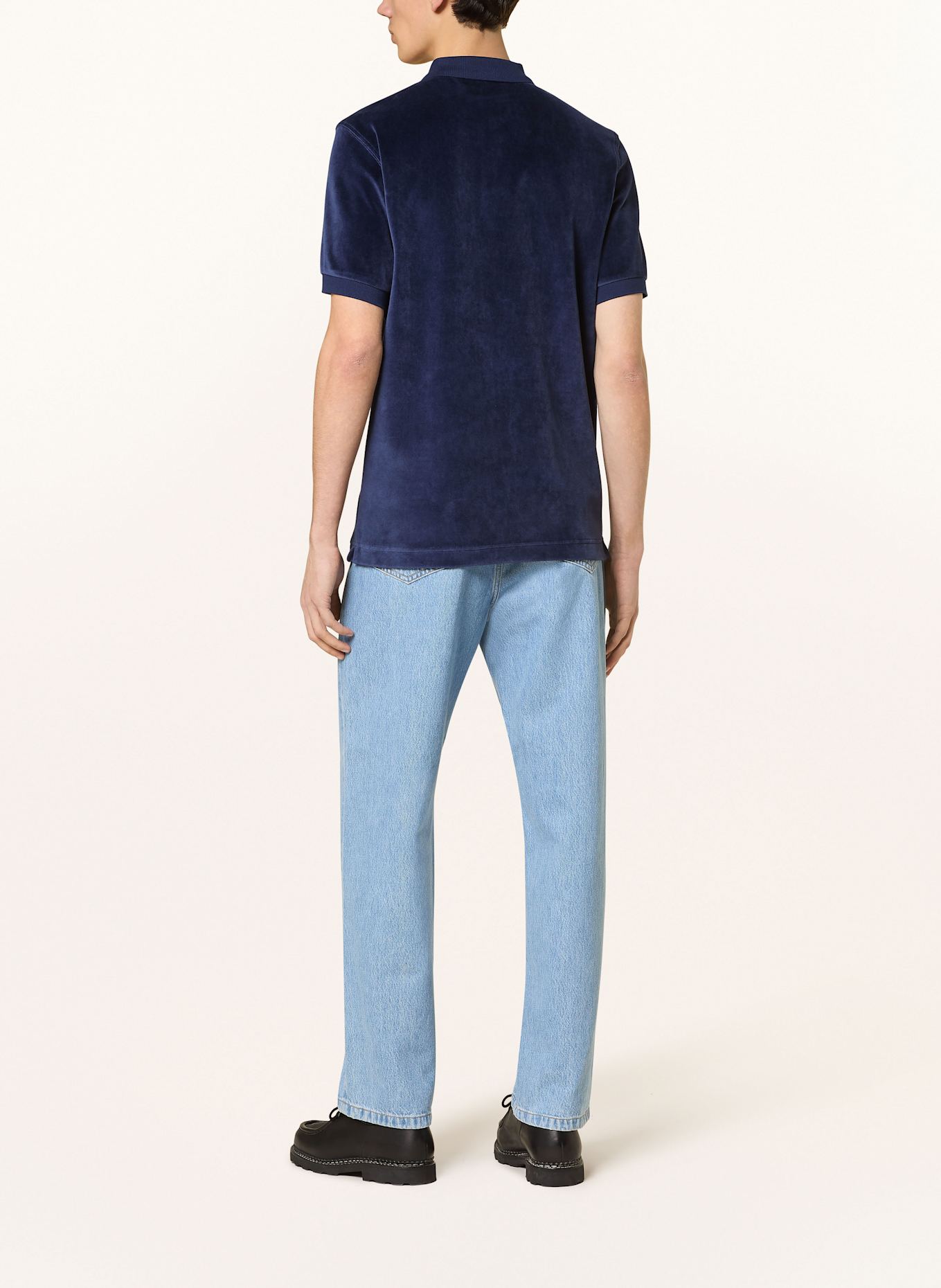FRED PERRY Velvet polo shirt, Color: DARK BLUE (Image 3)