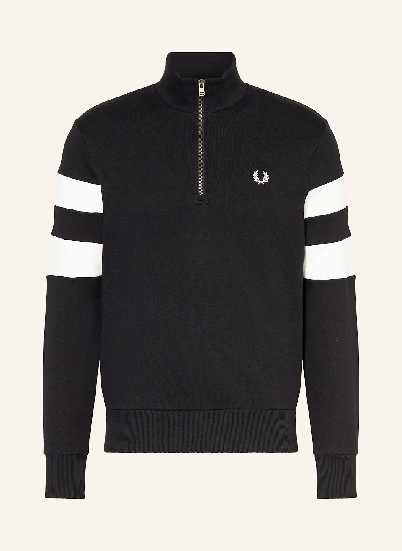 FRED PERRY The jacket has a small script logo embroidered on the chest, Color: BLACK (Image 1)