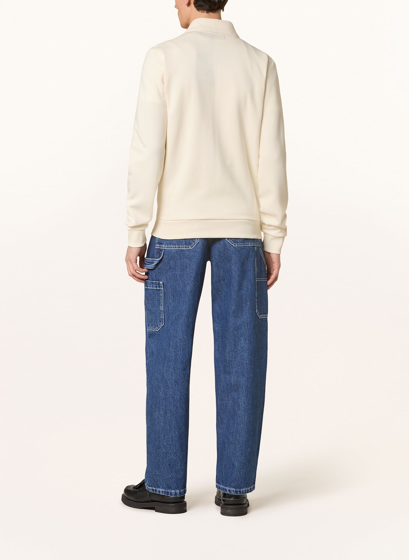 FRED PERRY Piqué-Jacke: ECRU