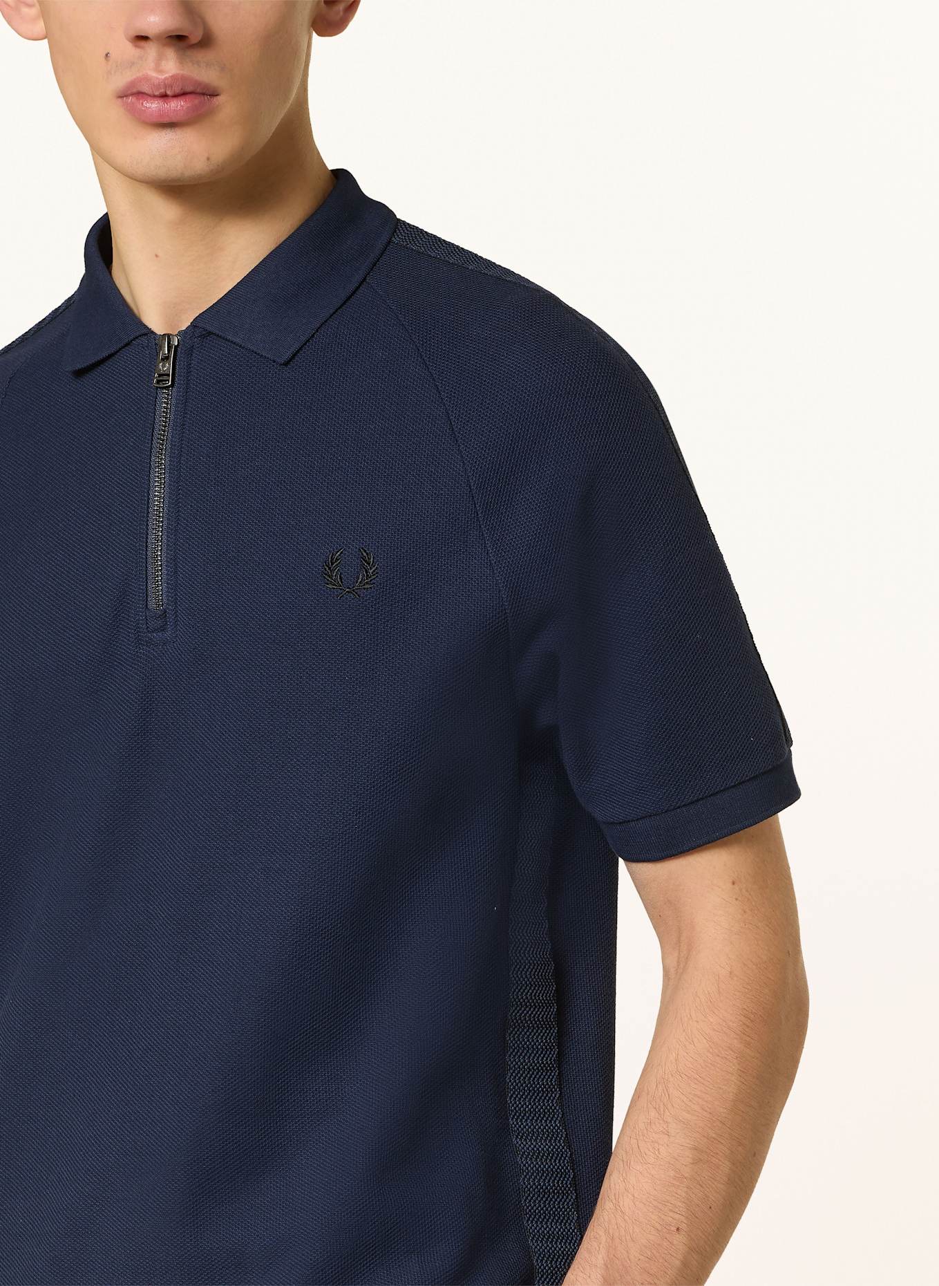 FRED PERRY Piqué polo shirt: DARK BLUE